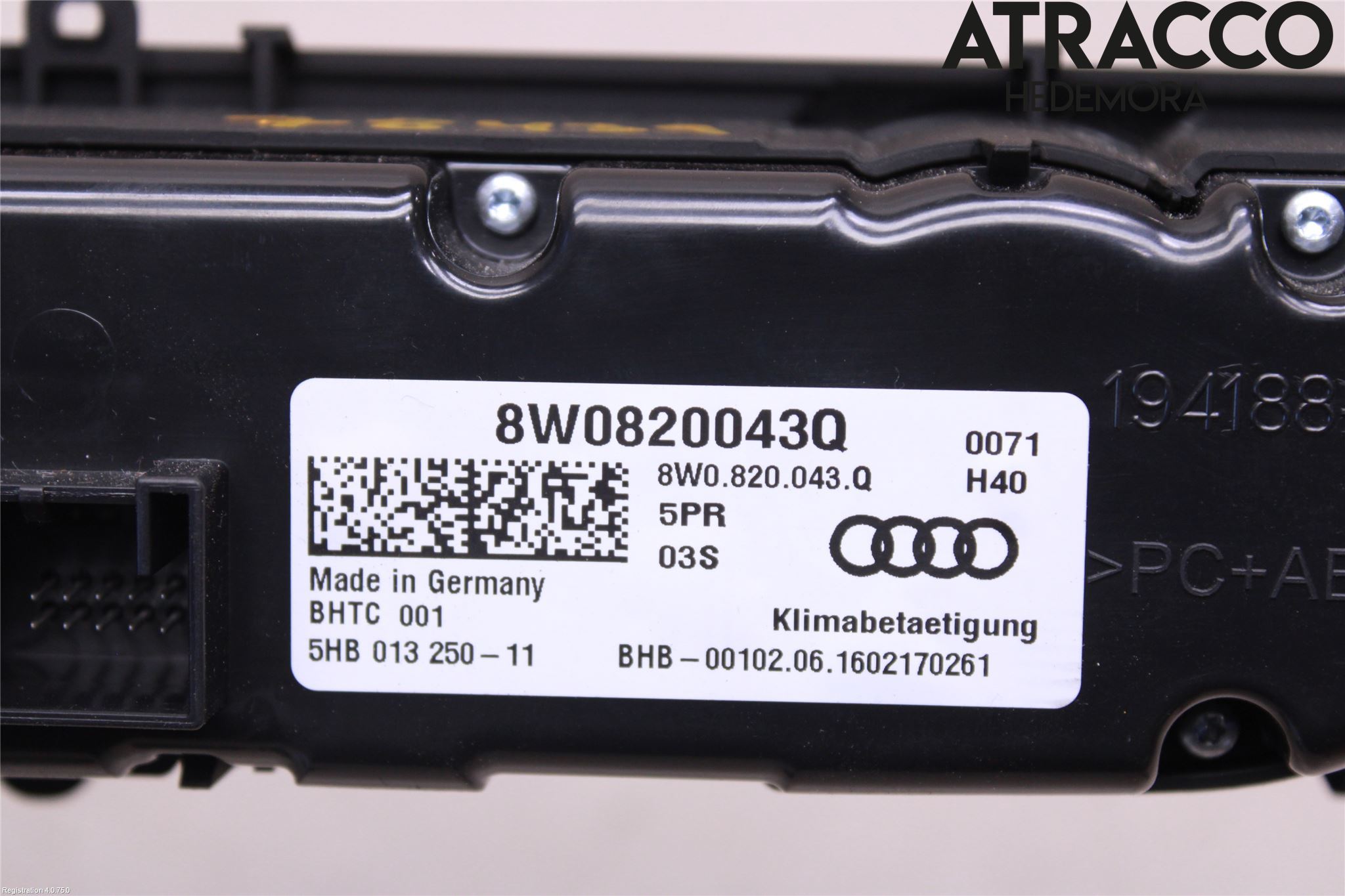 Audi A4/S4 B9 16-19 Ac Styrenhet Ac Manöveren