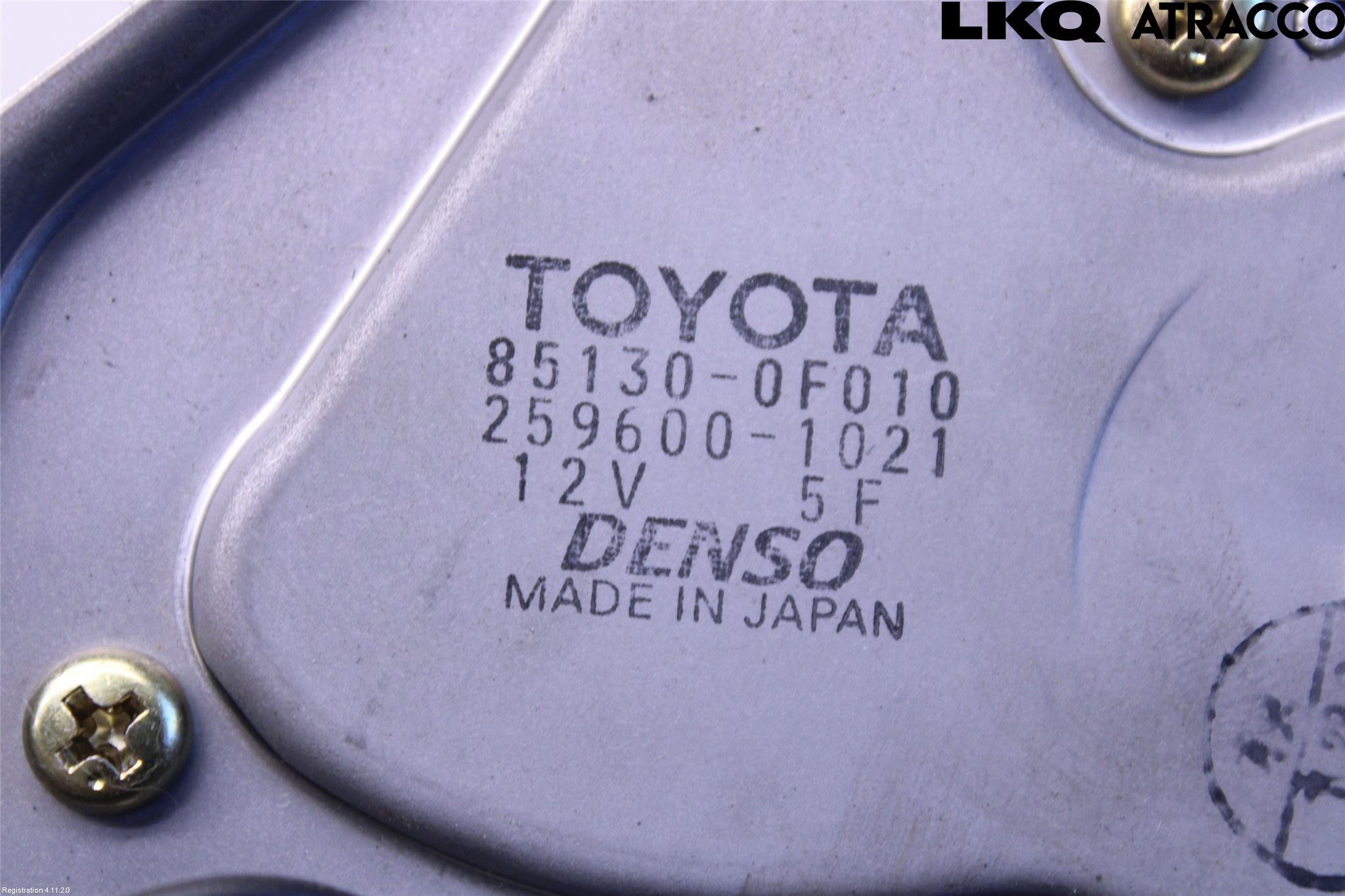 Toyota COROLLA VERSO 04-07 Torkarmotor Baklucka