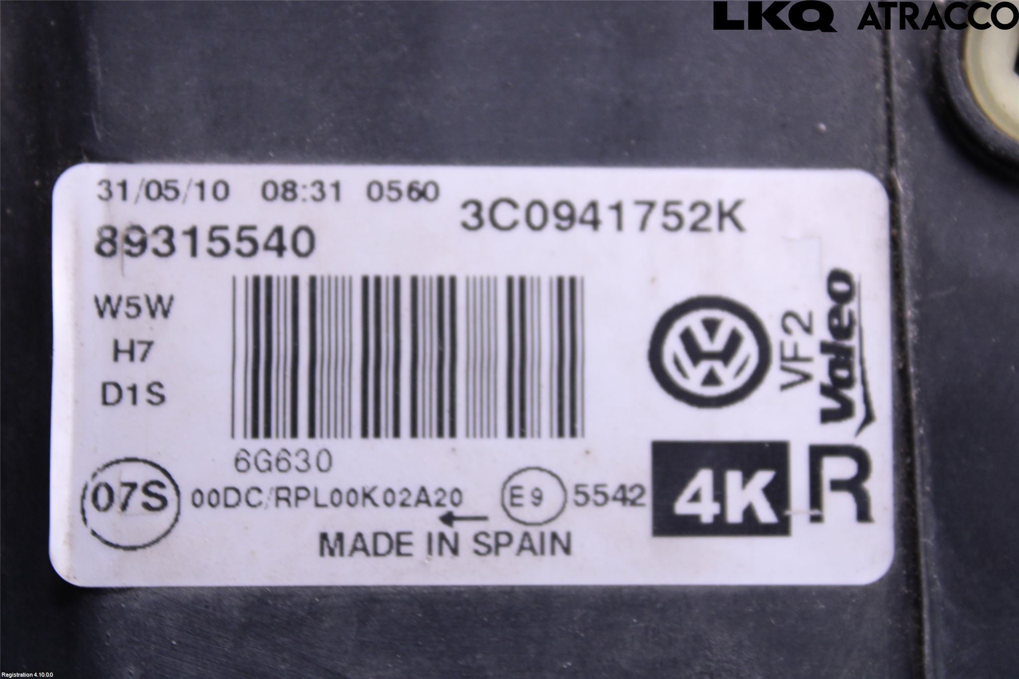 Volkswagen VW PASSAT 05-11 Strålkastare Höger