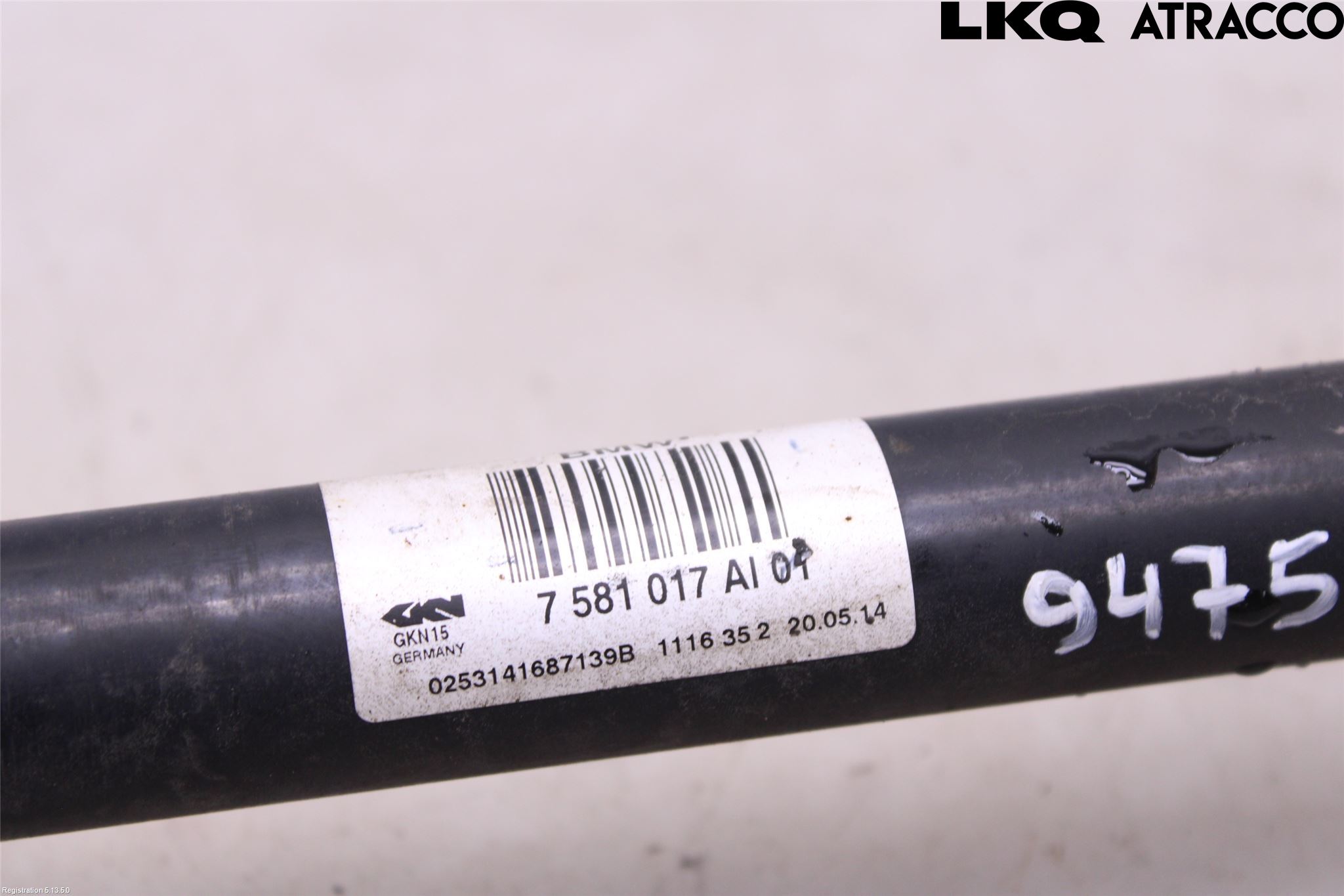 BMW 5 F10/F11/F18 09-17 Drivaxel Bak Vänster