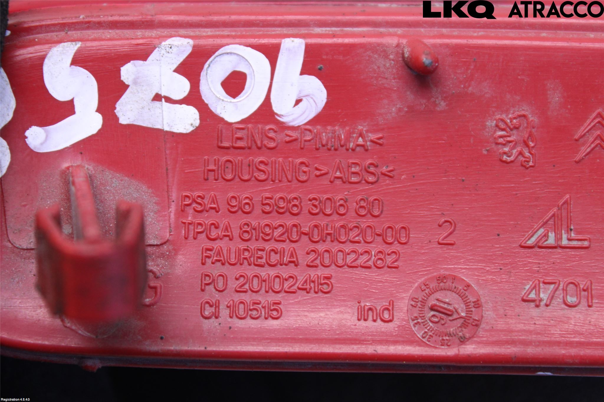 Citroen JUMPY 07-16 Dimljus/Reflex Bak