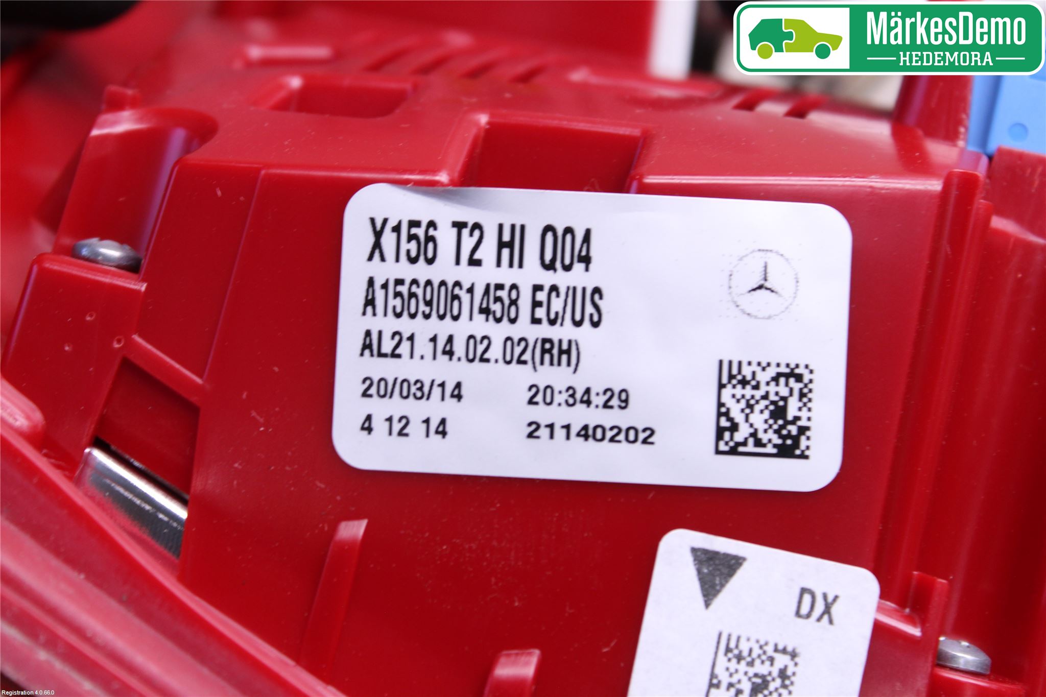 Mercedes-Benz MB GLA-KLASS (X156) 13-20 Bakljus Lucka Hö