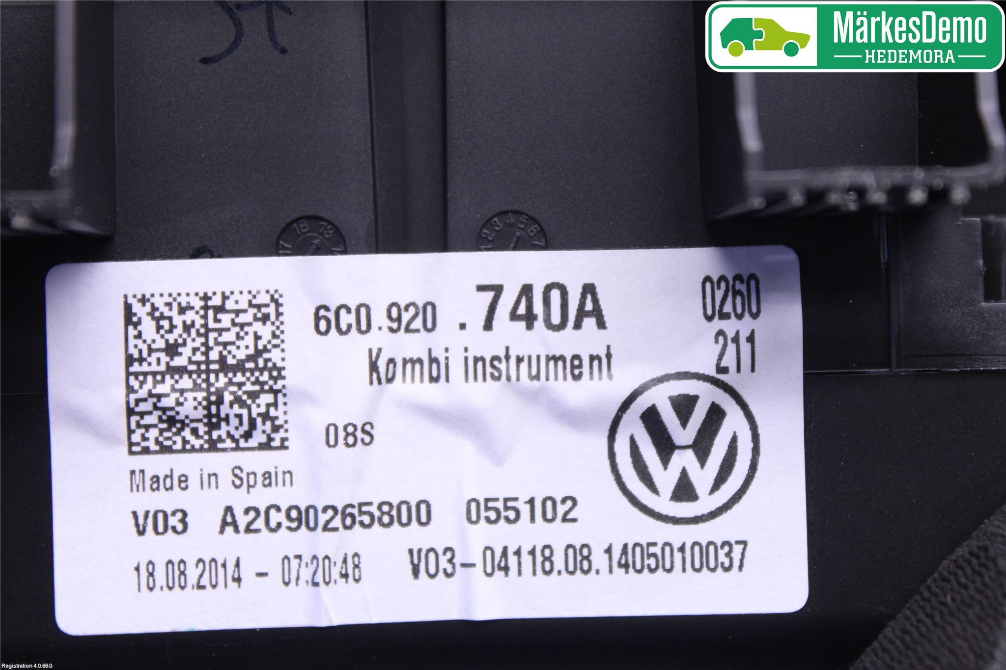 Volkswagen VW POLO 10-17 Instrument Komb