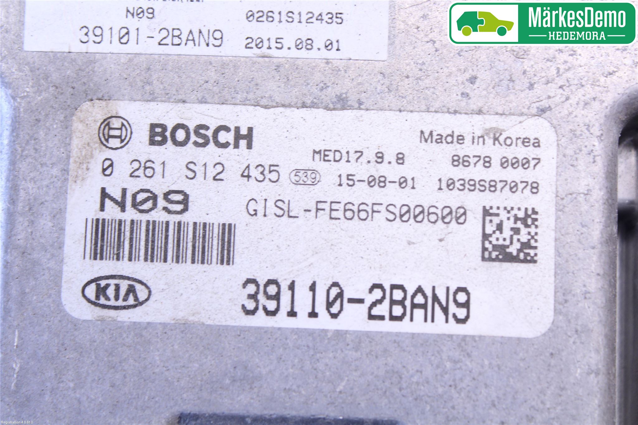 Kia SPORTAGE (SL) 11-15 Styrenhet Insprut Bensin