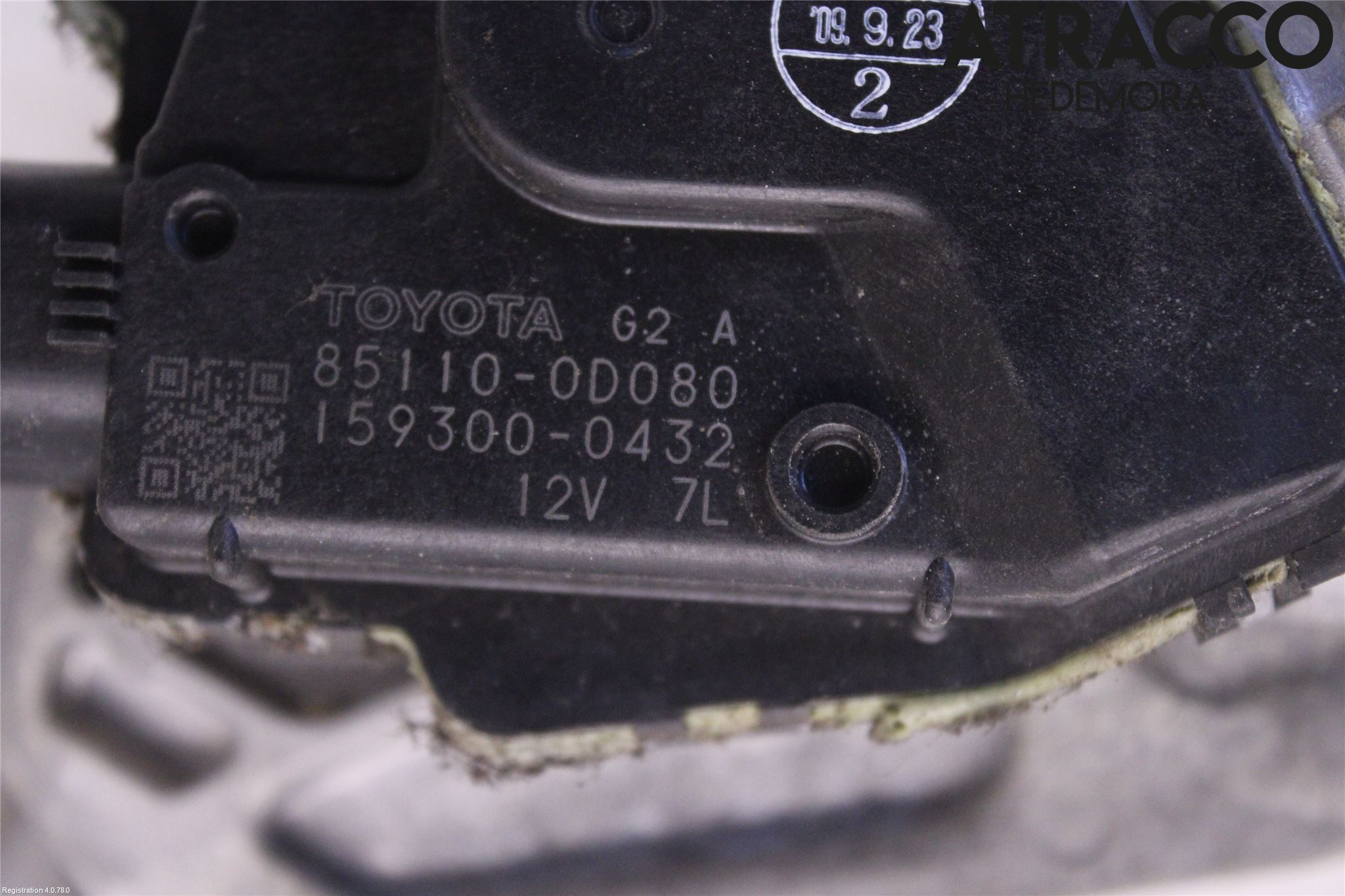 Toyota YARIS XP90 06-11 Torkarmotor Vindruta