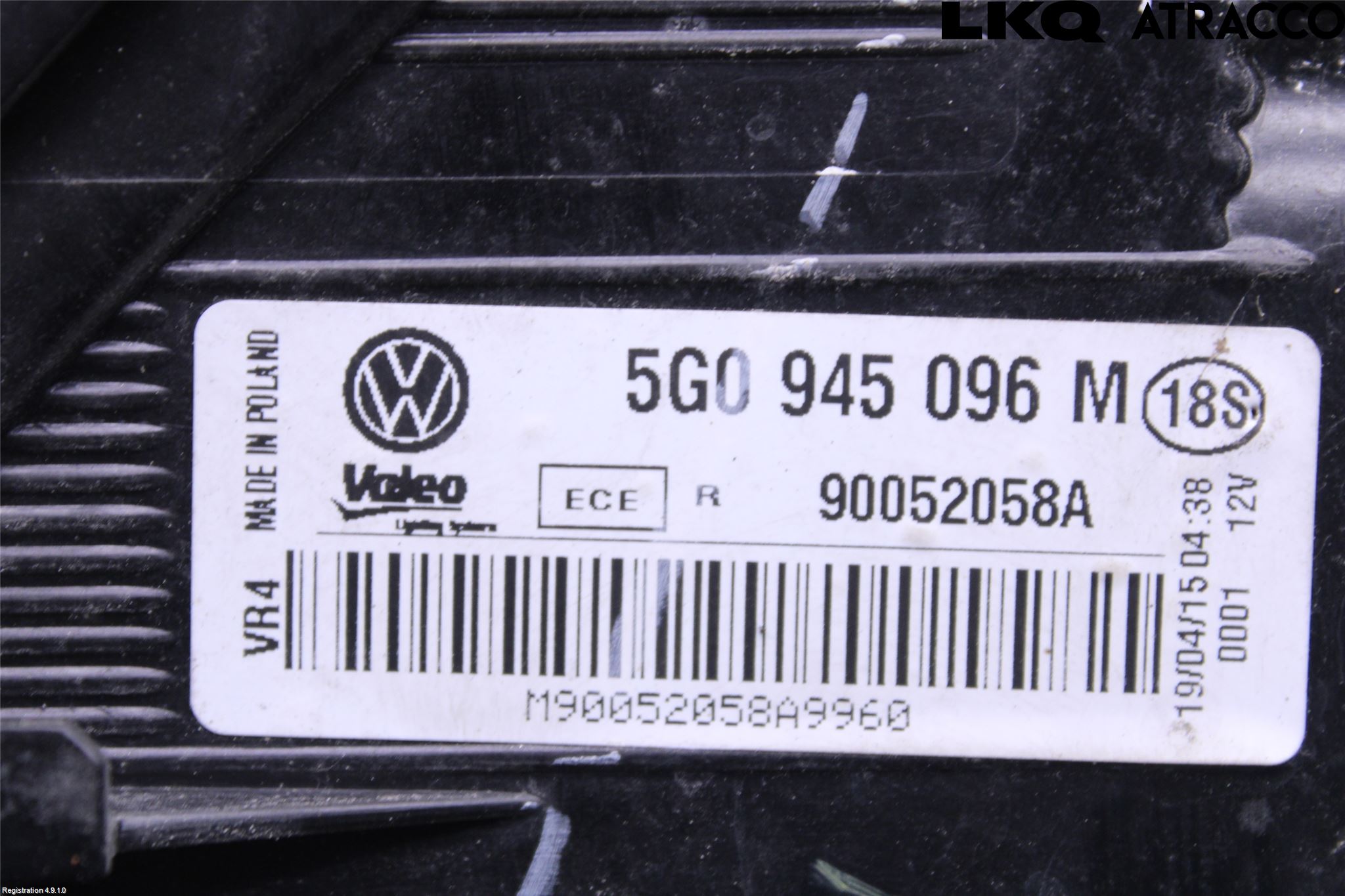 Volkswagen VW GOLF / E-GOLF VII 13-20 Bakljus Höger