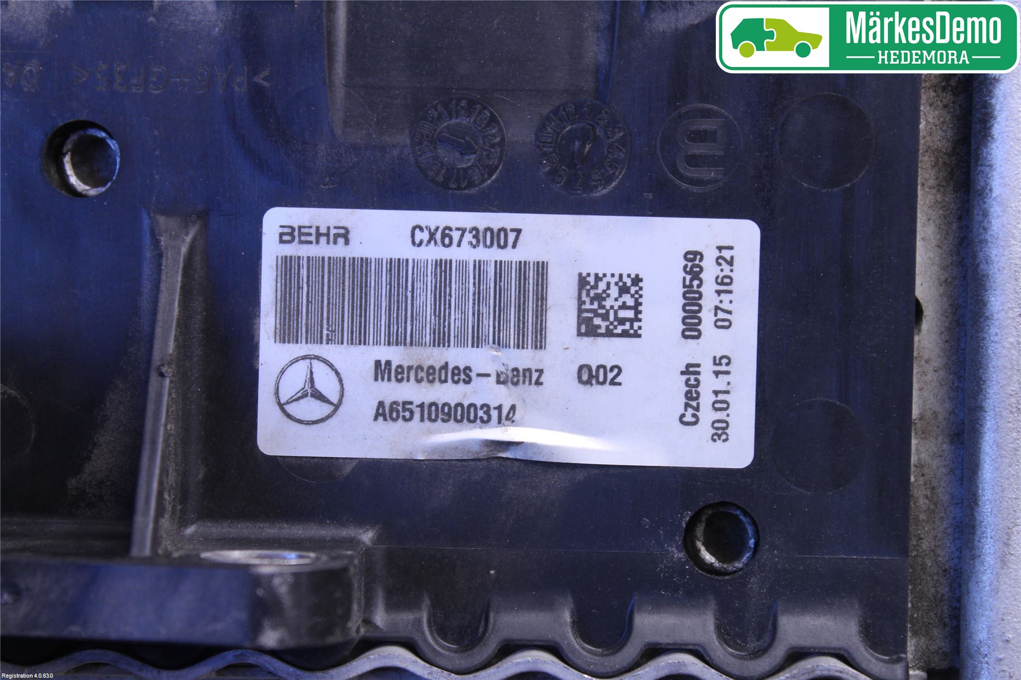 Mercedes-Benz MB C-KLASS (W205) 14-21 Laddluft-Intercooler Kyl