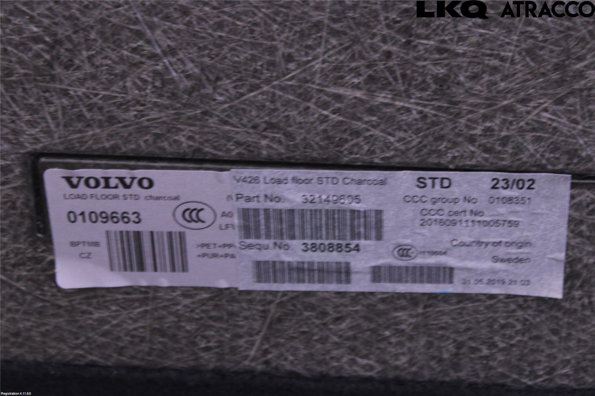Volvo XC60 18- Bagage Golv