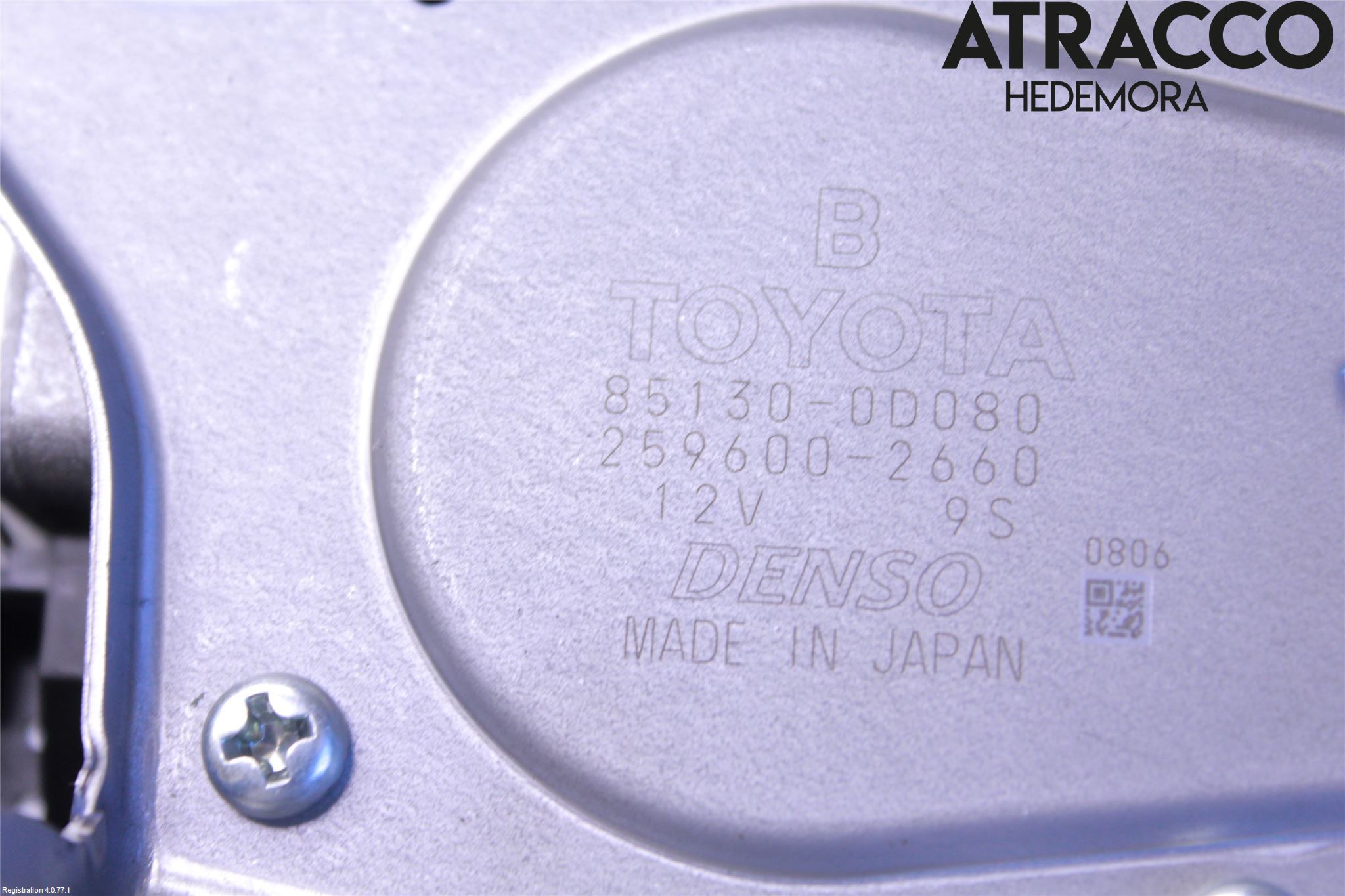 Toyota YARIS XP130 15-20 Torkarmotor Baklucka