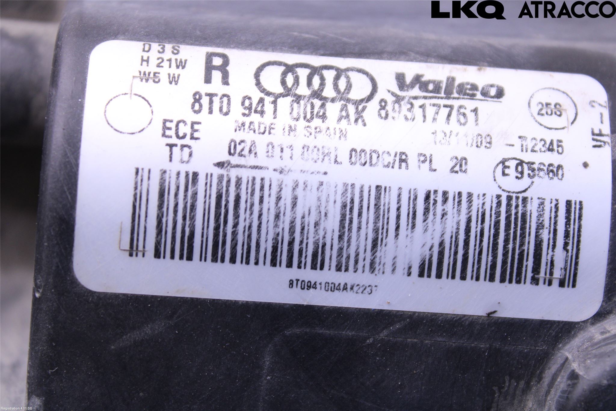 Audi A5 07-16 Strålkastare Höger