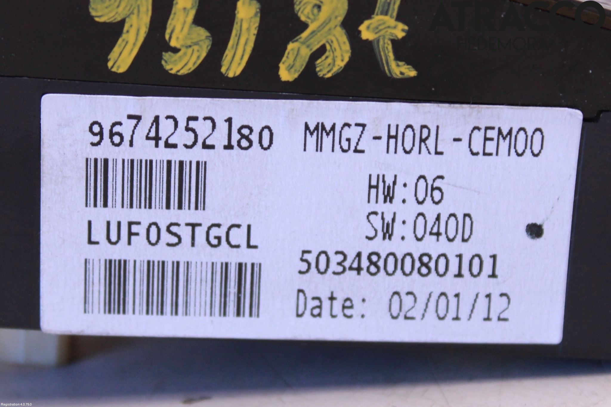 Citroen DS5 Instrument Klocka