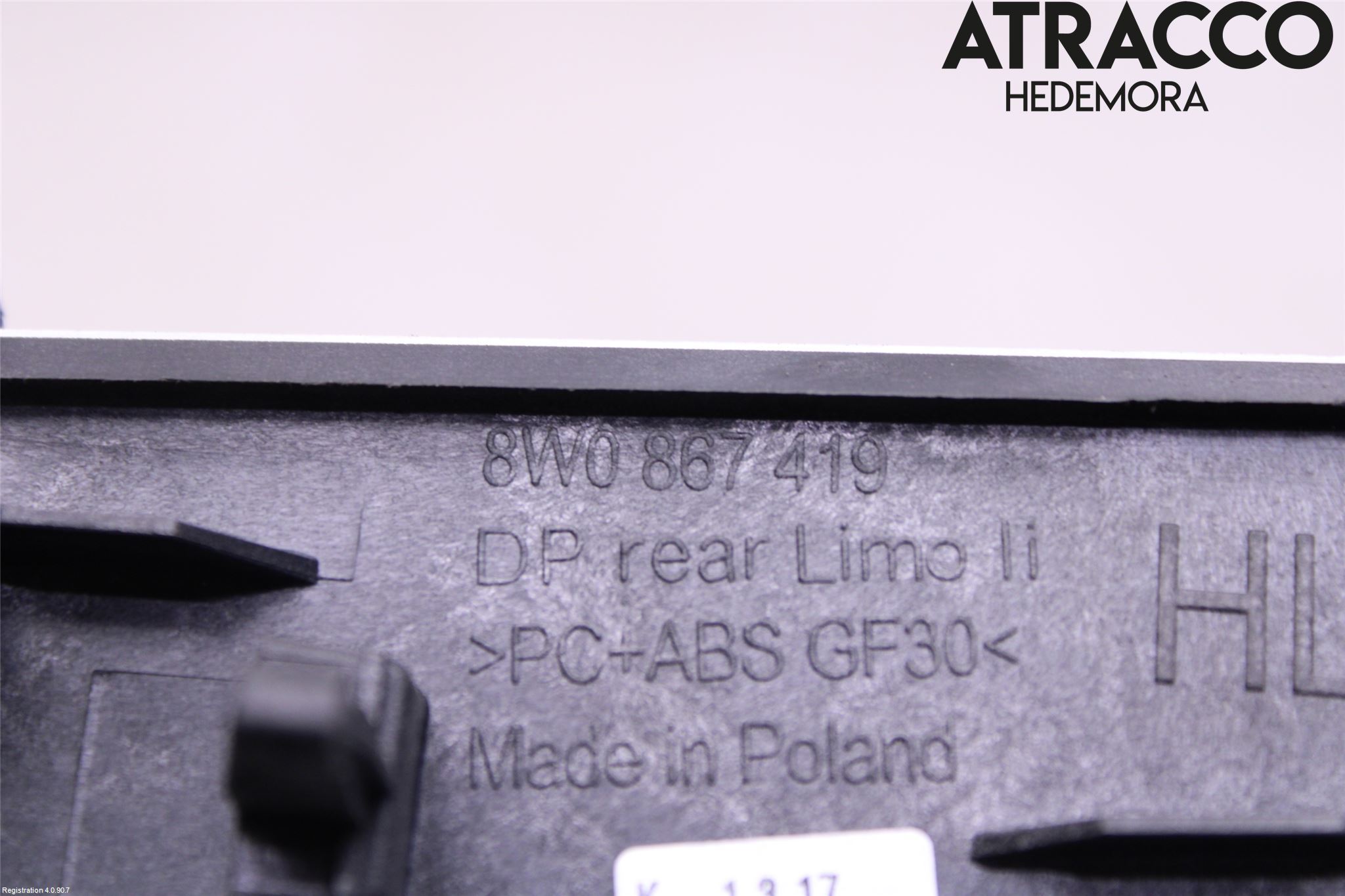 Audi A5 17- Dörr Dekorlist Bak Vä