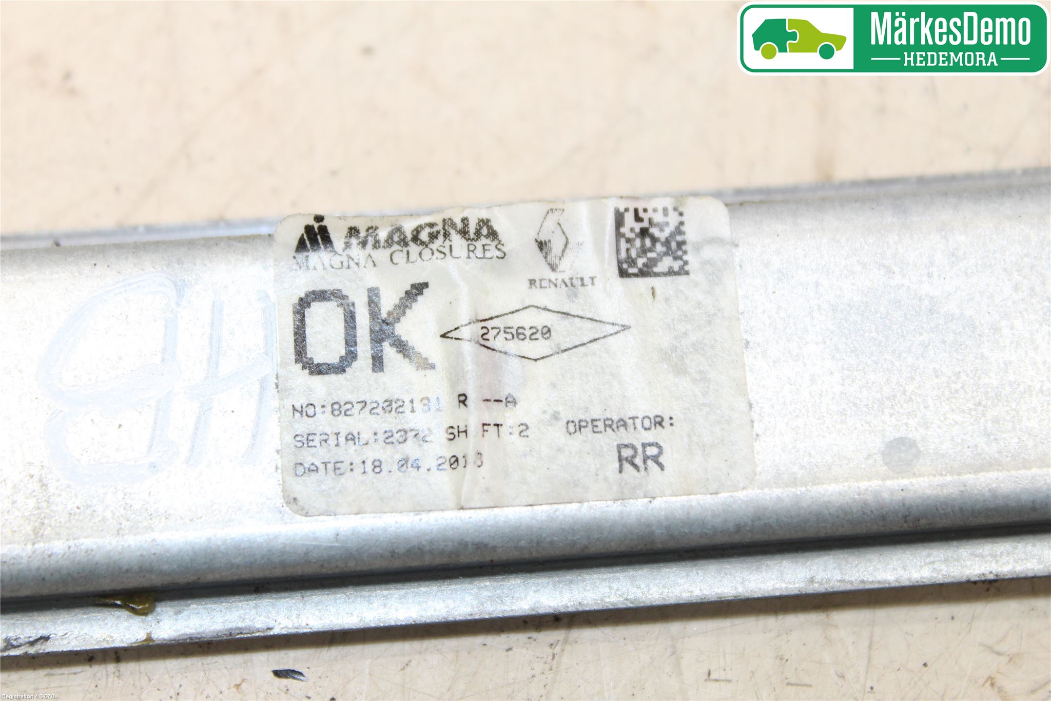 Dacia SANDERO/STEPWAY 13-20 Fönsterhissmekanism