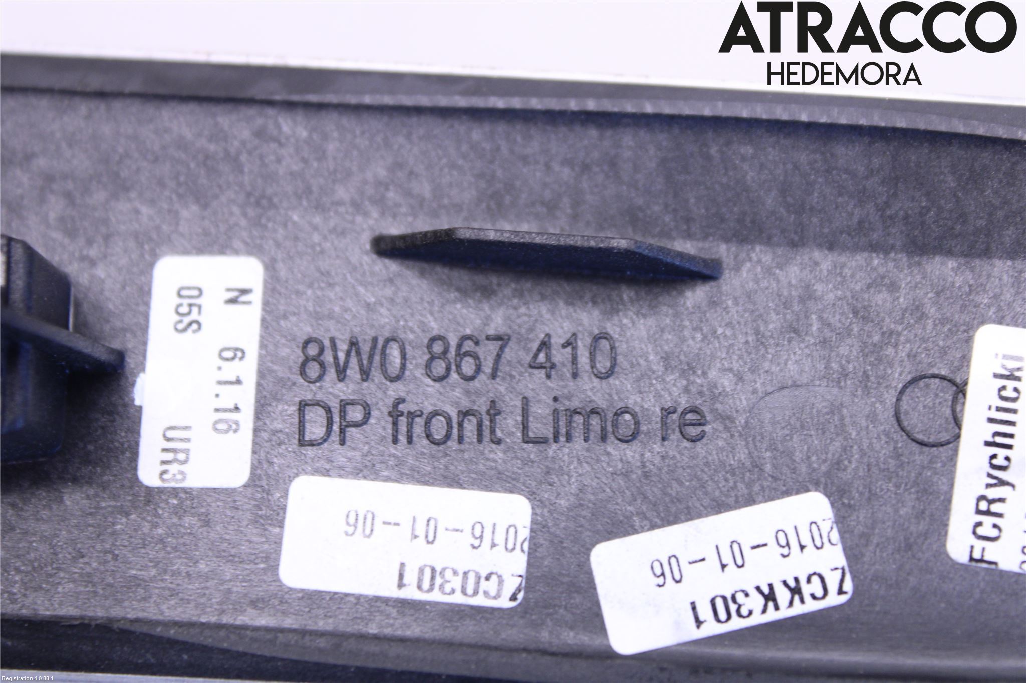 Audi A4/S4 B9 16-19 Dörrklädsel Inlägg-List Hö