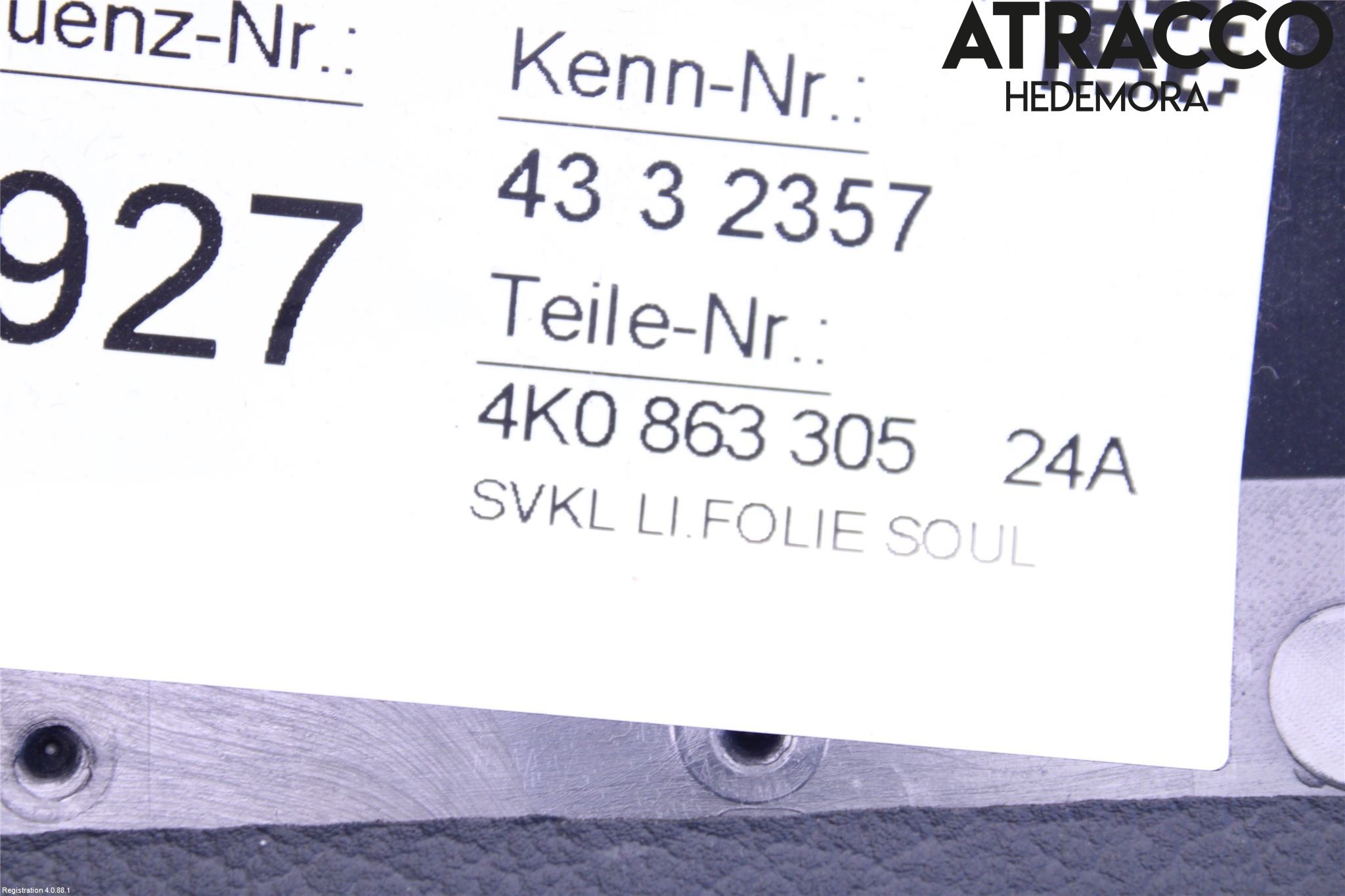 Audi A6 F2/C8 19- Inr Tunnelfack