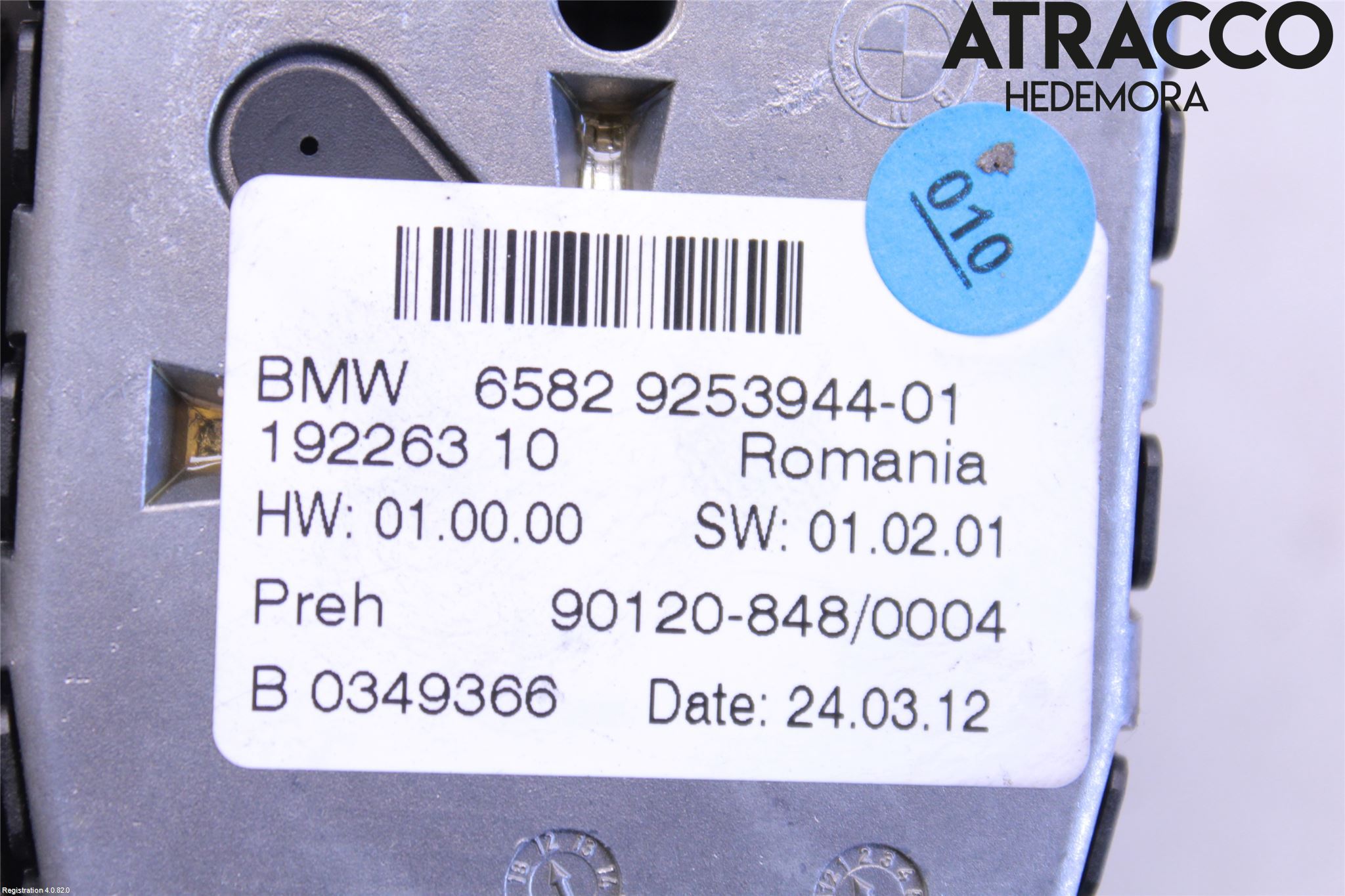 BMW 5 F10/F11/F18 09-17 Strömställare Färddator