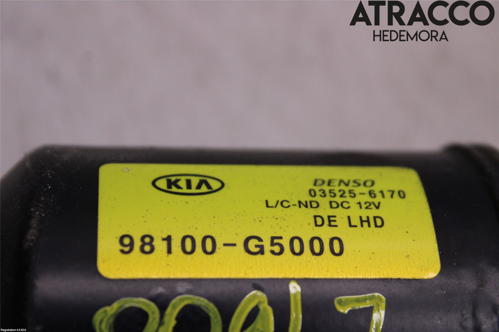 Kia NIRO (DE) 17-22 Torkarmotor Vindruta