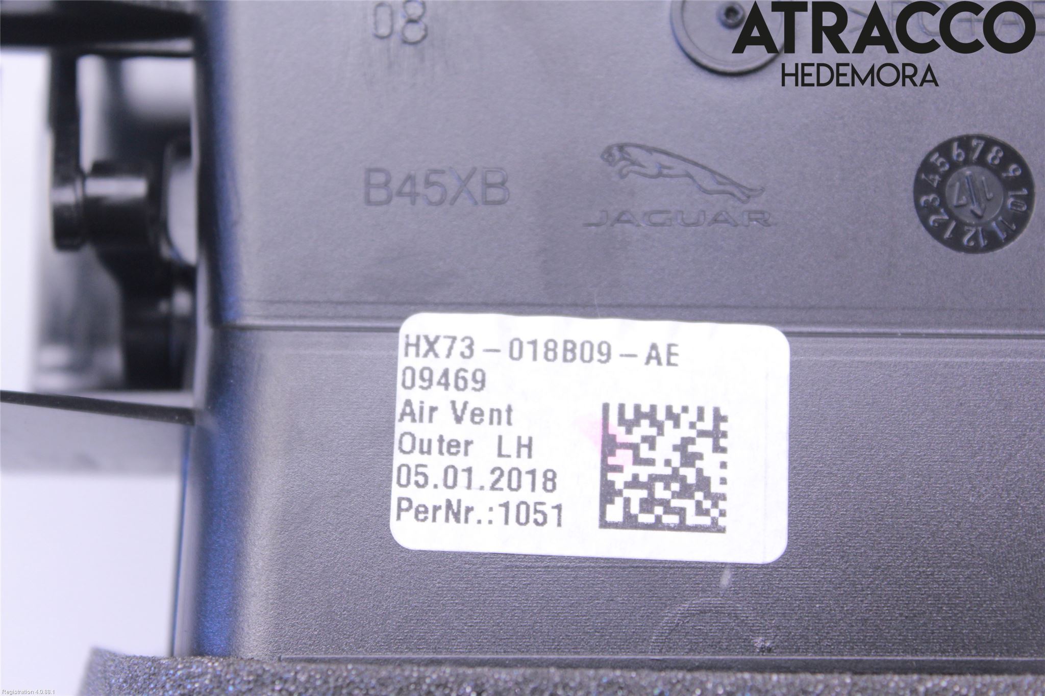 Jaguar F-PACE Defrosterkanal-Munstycke