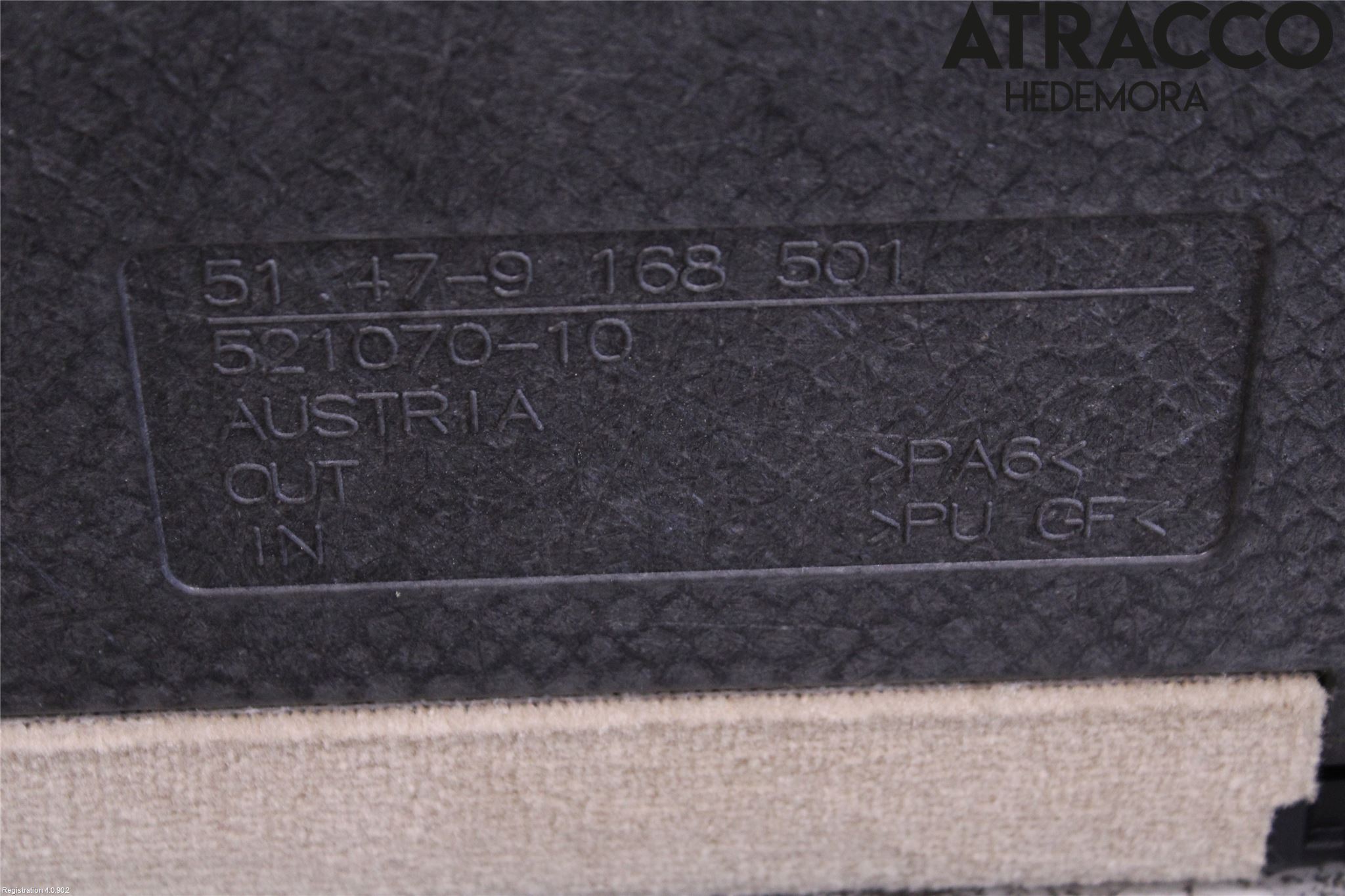 BMW 5 F10/F11/F18 09-17 Bagage Golv