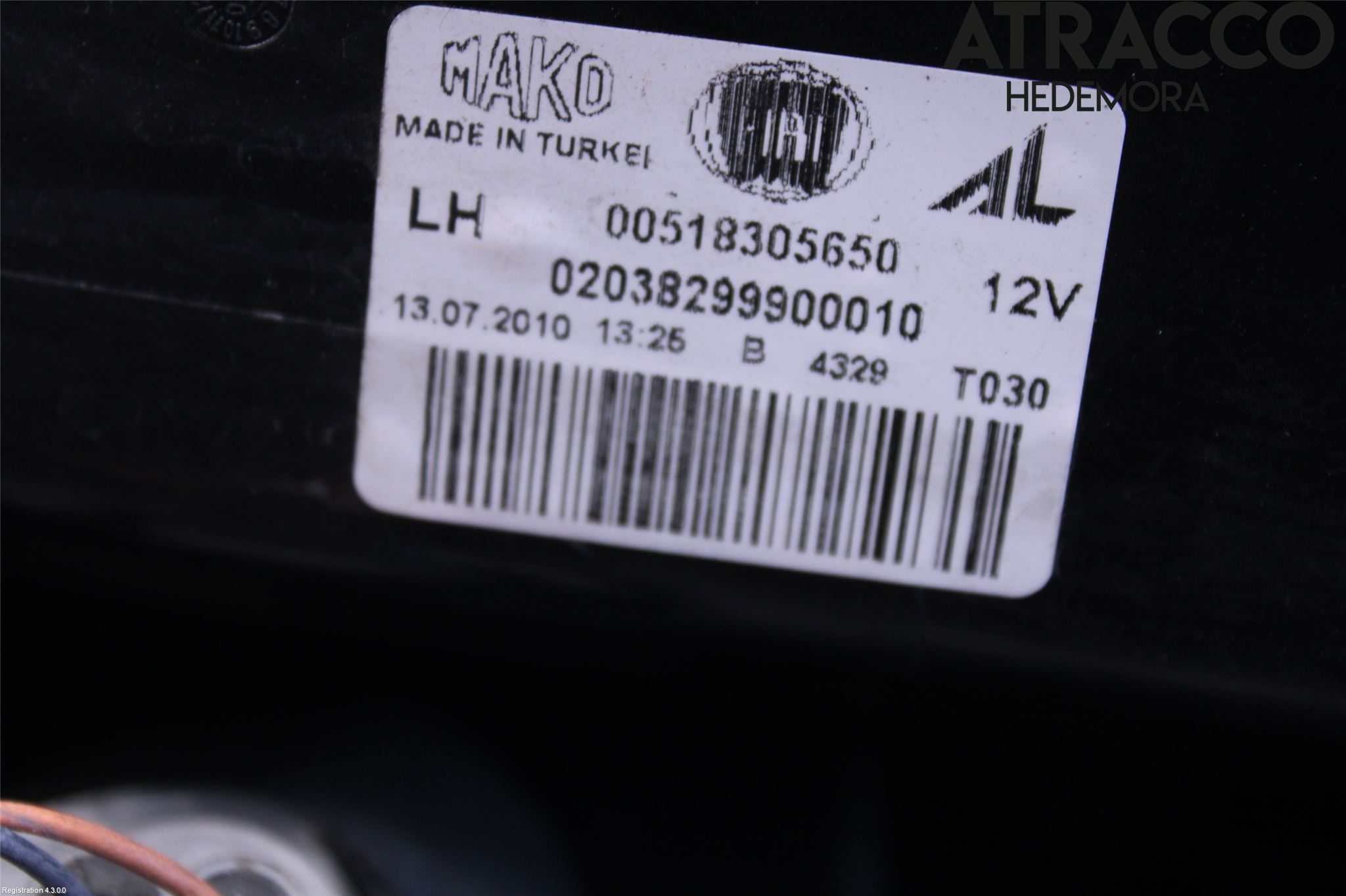 Fiat DOBLO CARGO Bakljus Vänster