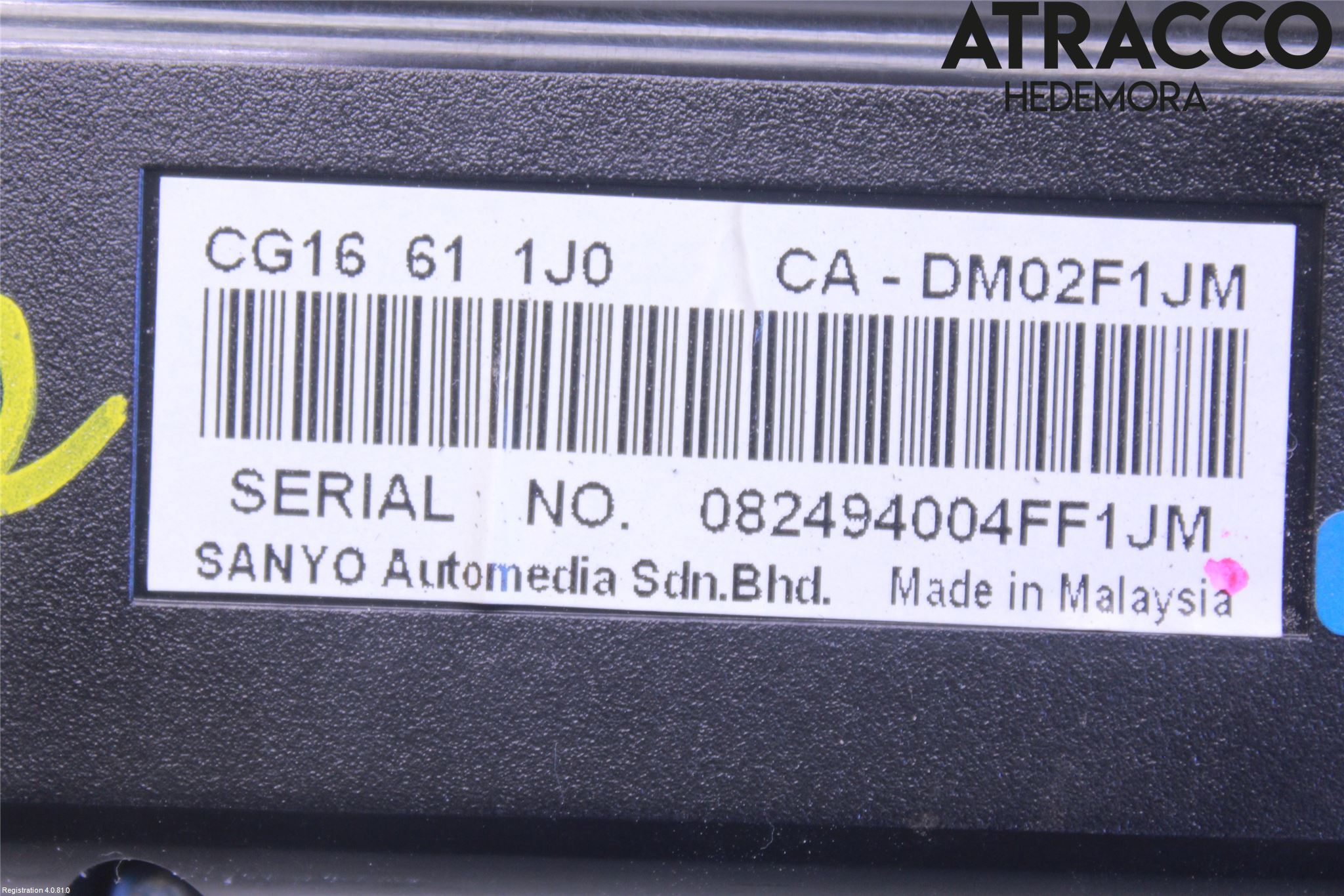 Mazda 5 10-18 Kontrolldisplay