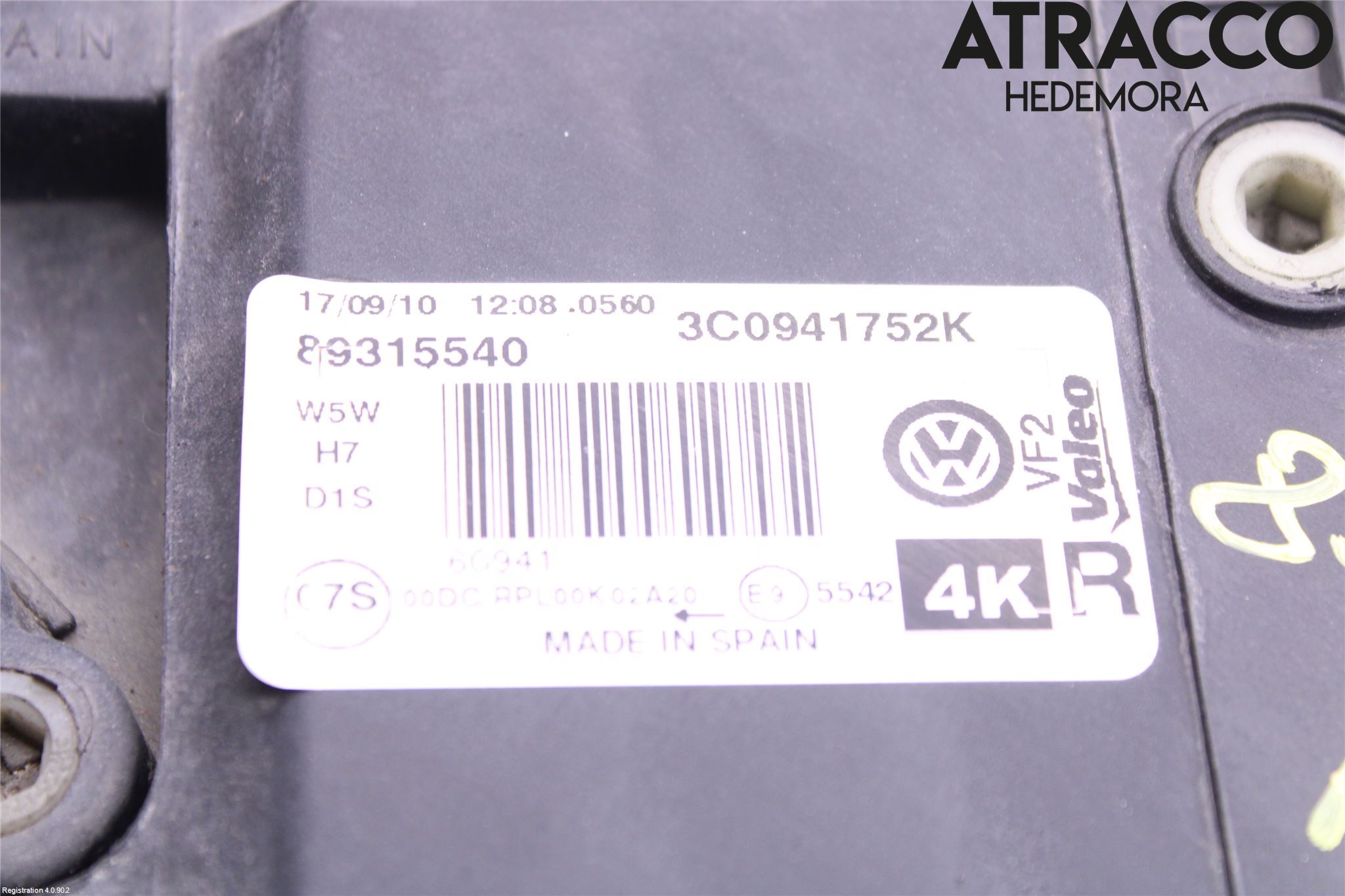 Volkswagen VW PASSAT 05-11 Strålkastare Höger