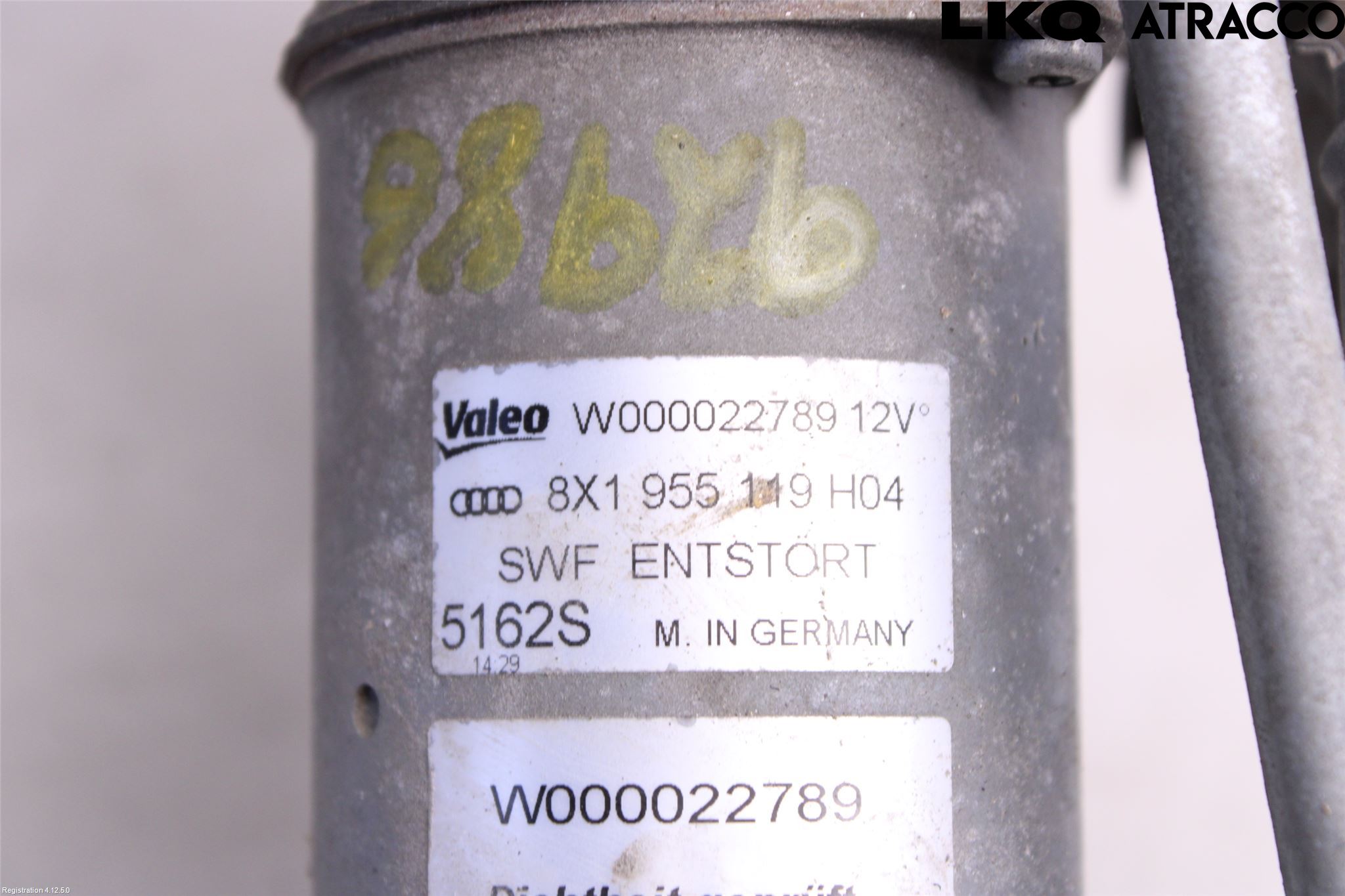 Audi A1/S1 11-18 Torkarmotor Vindruta