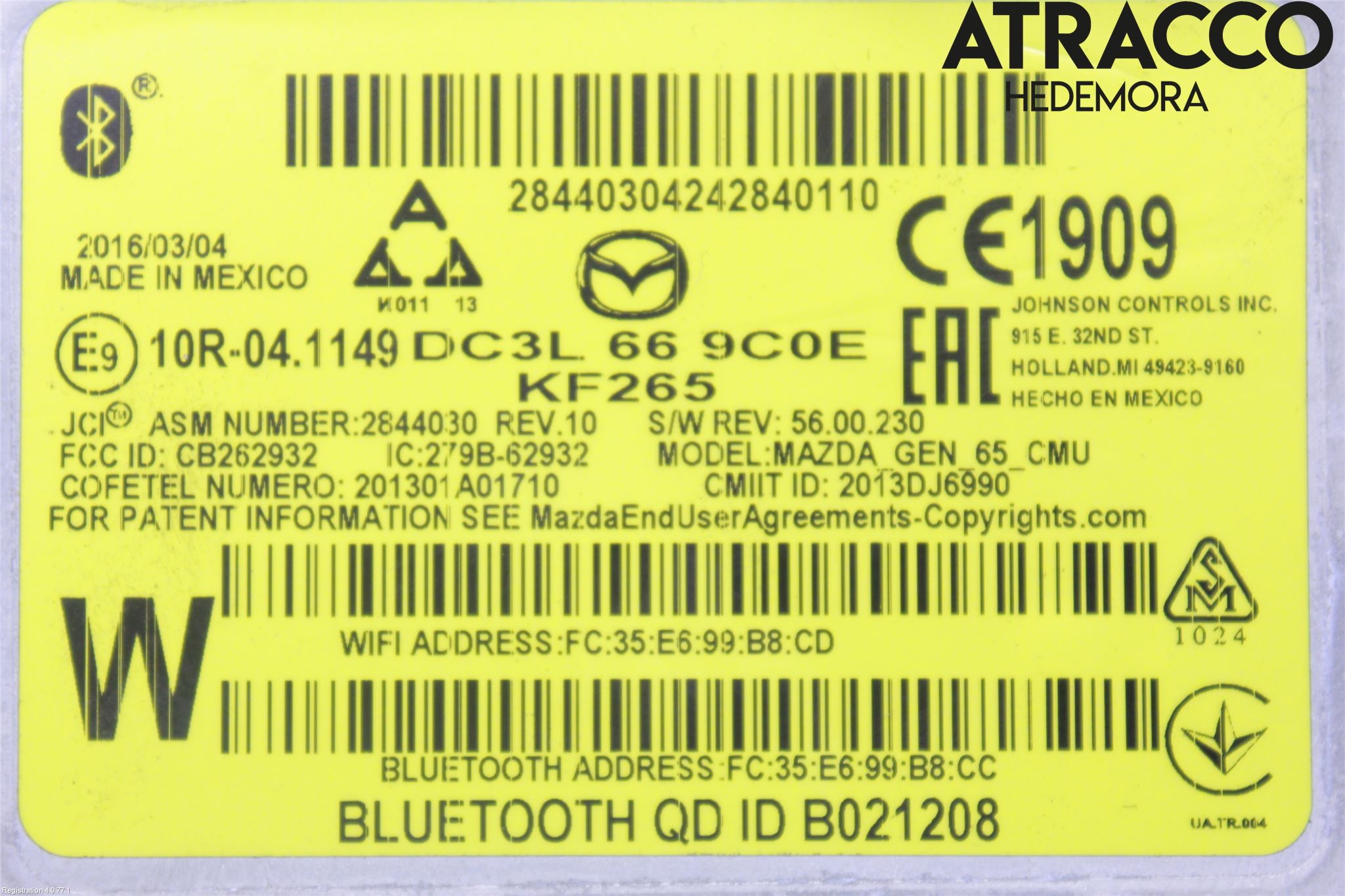 Mazda 2 (DJ) 15-22 Cd Radio - Multimediapanel