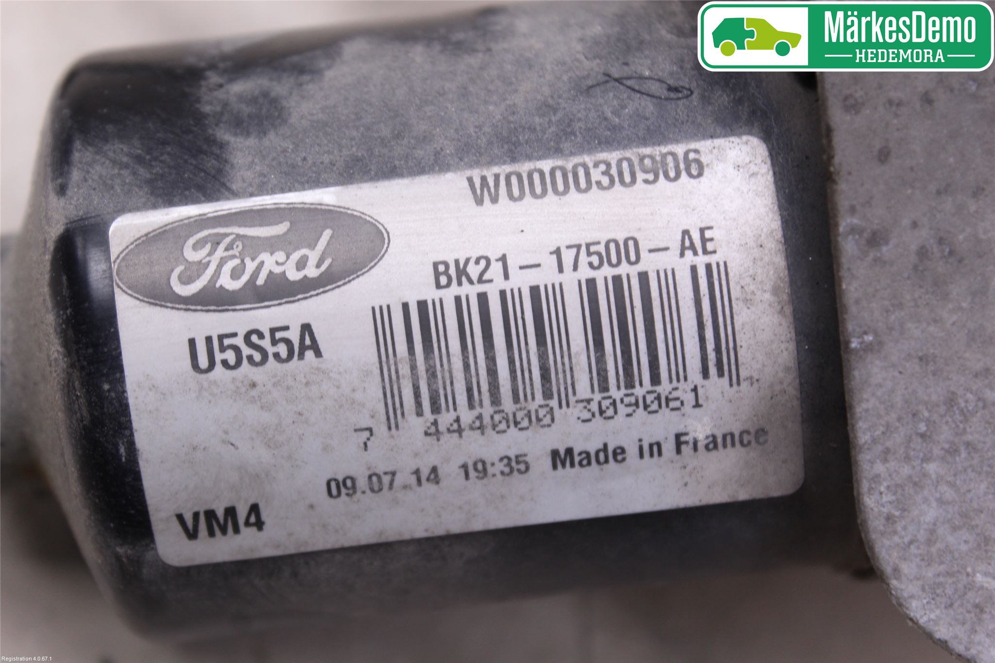 Ford TRANSIT/TOURNEO CUSTOM 13-24 Torkarmotor Vindruta