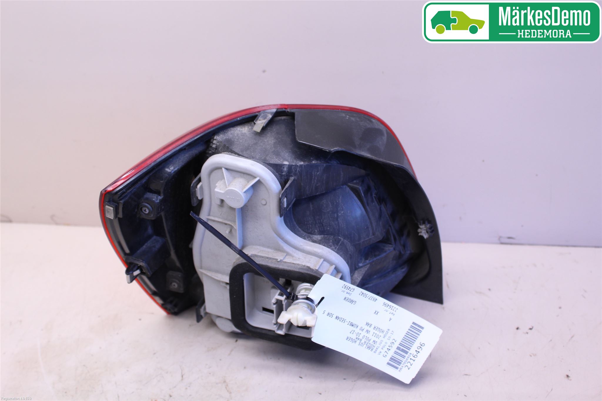 Volkswagen VW POLO 10-17 Bakljus Höger