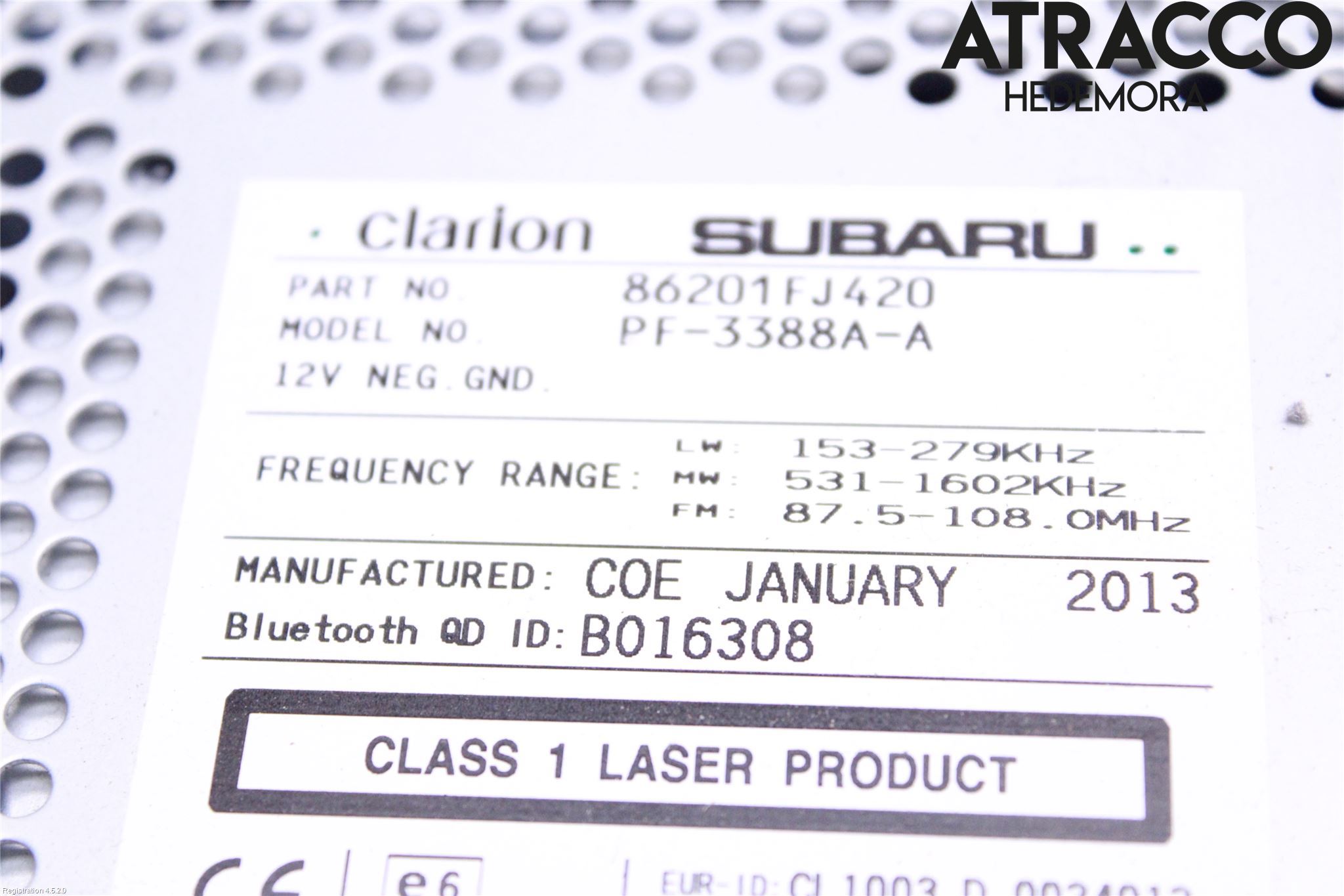 Subaru IMPREZA IV 13-17 Cd Radio - Multimediapanel