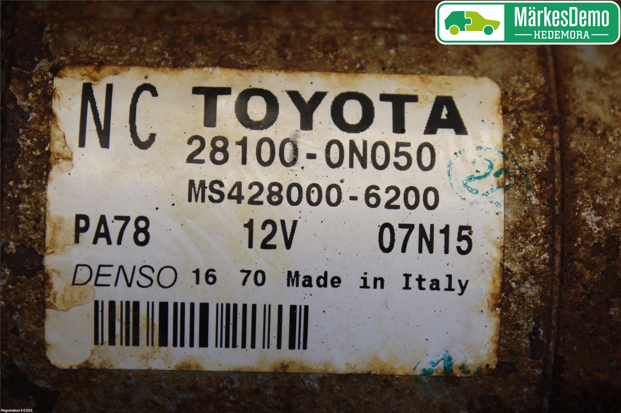 Toyota AURIS 10-12 Startmotor Diesel