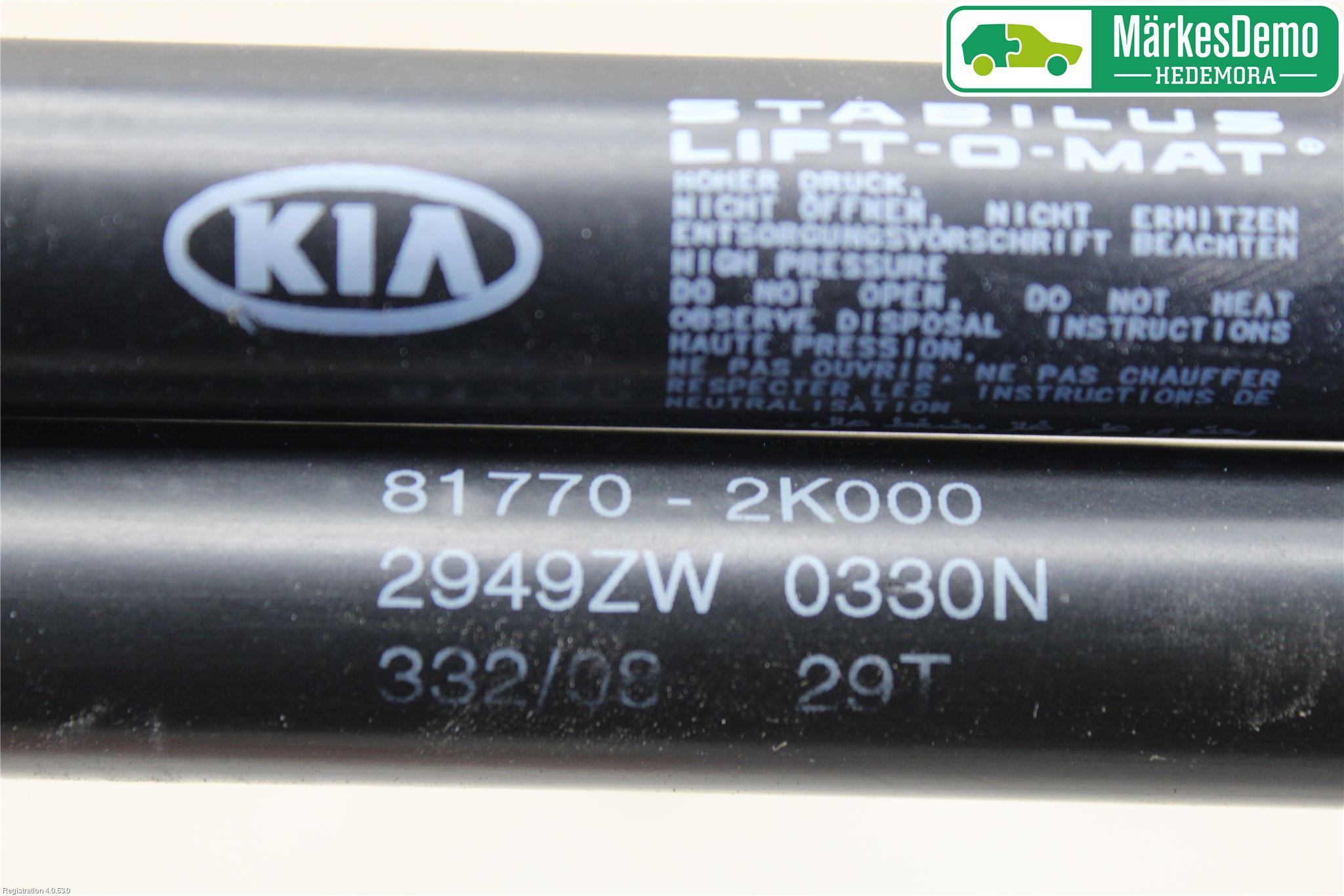 Kia SOUL 09- Gasfjäder Baklucka