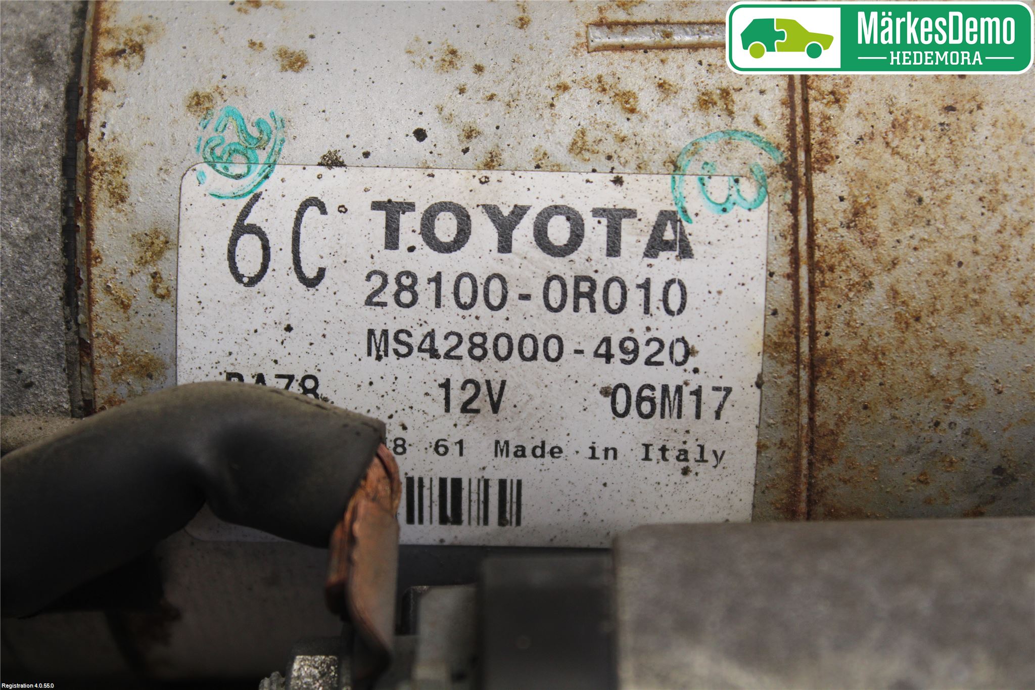 Toyota VERSO 09-18 Startmotor Diesel