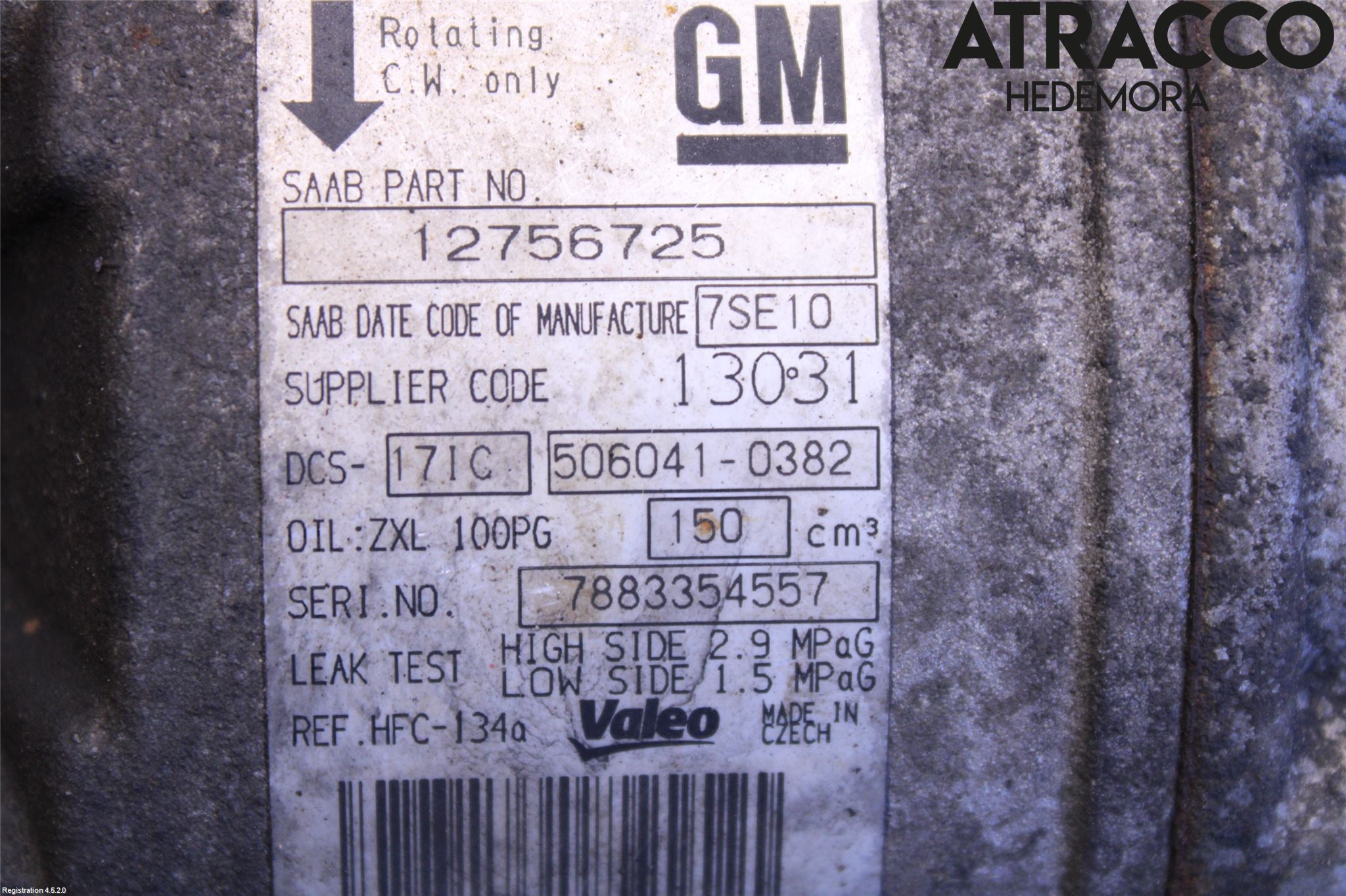 Saab 9-5     06-10 Ac Kompressor