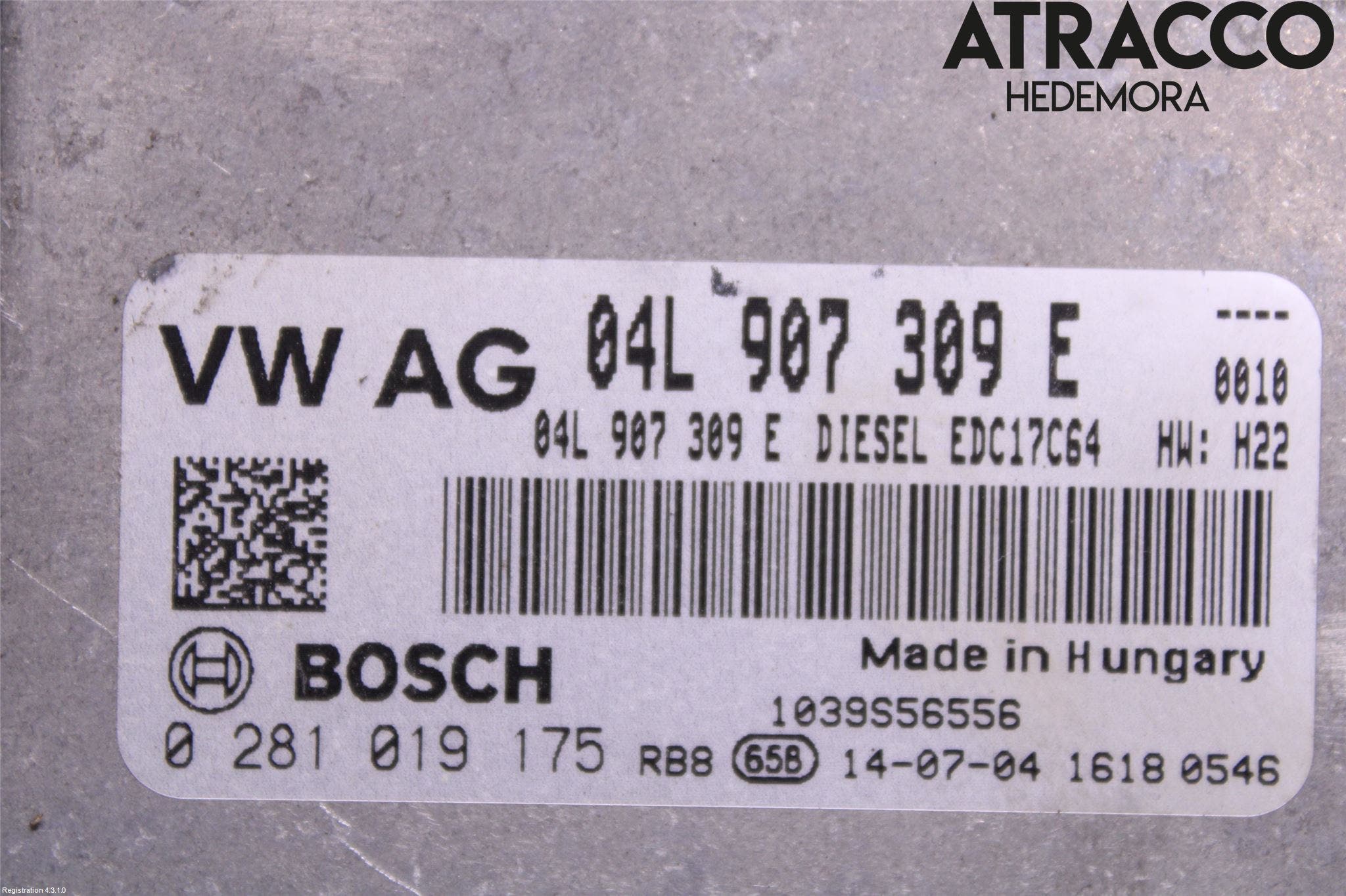 Volkswagen VW GOLF / E-GOLF VII 13-20 Styrenhet Inspump Diesel