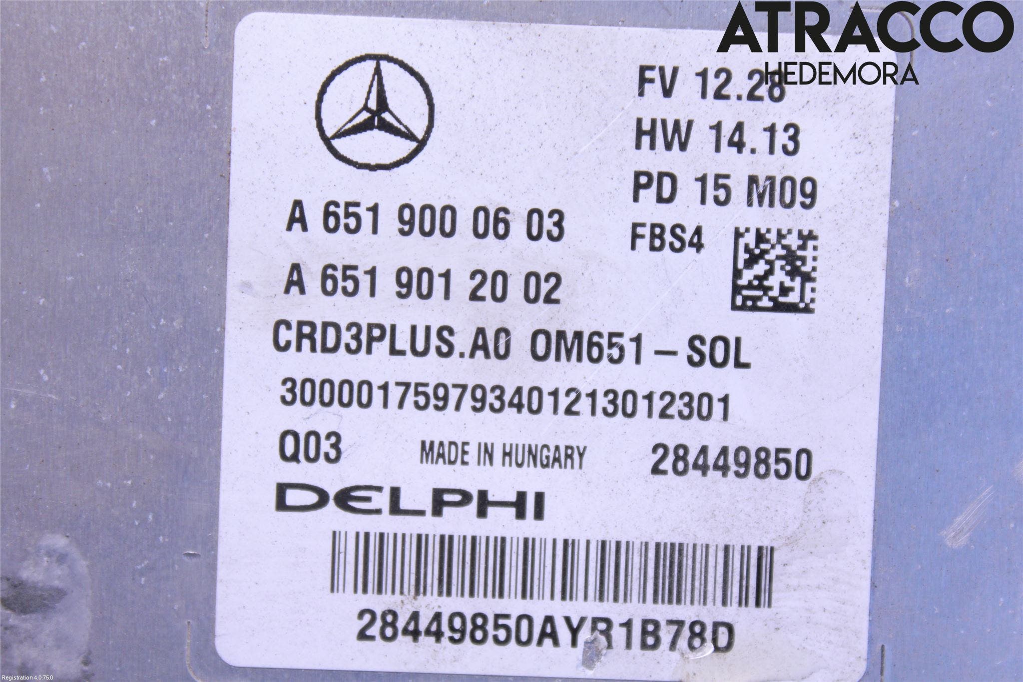 Mercedes-Benz MB C-KLASS (W205) 14-21 Styrenhet Inspump Diesel
