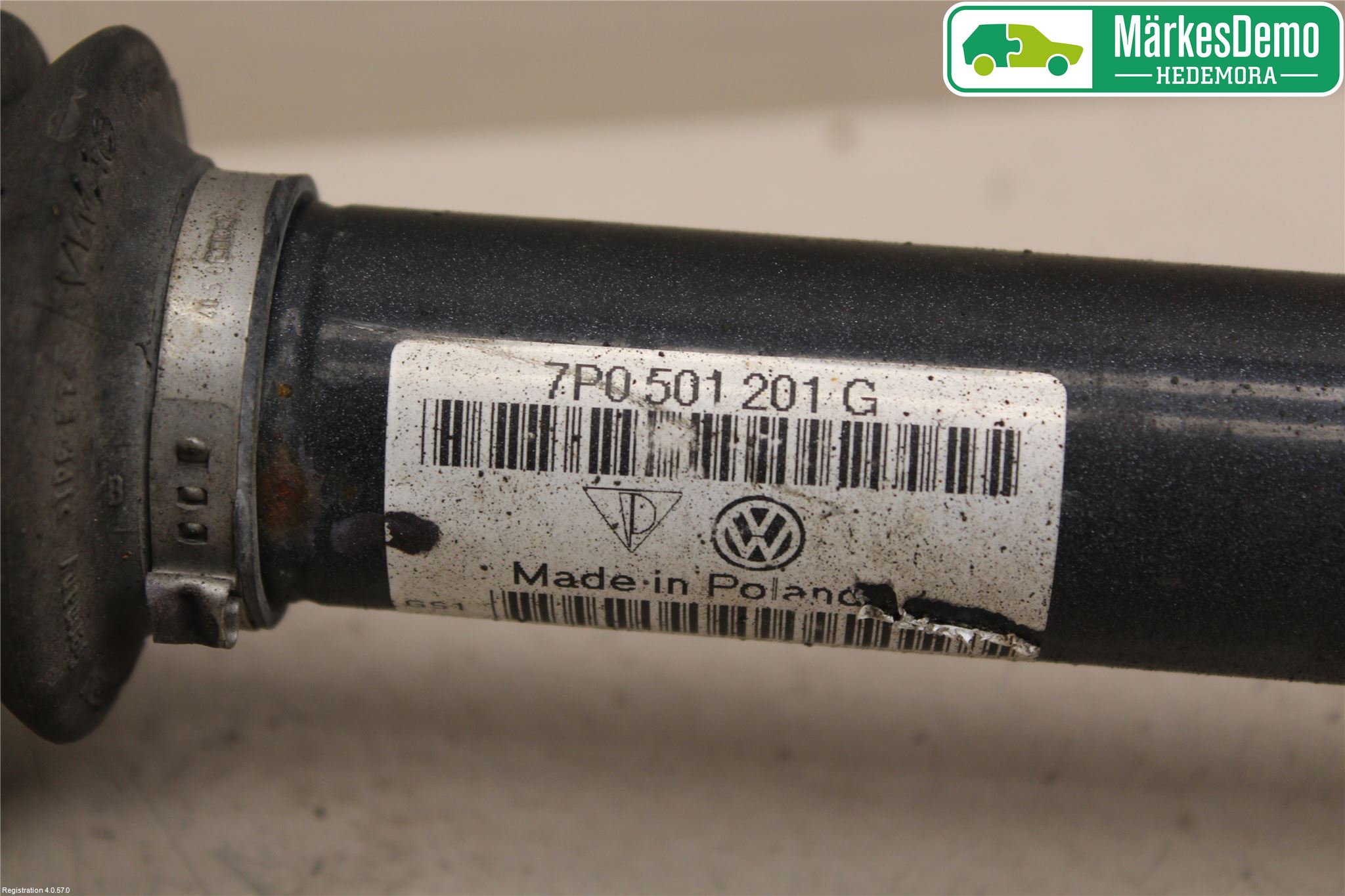 Volkswagen VW TOUAREG 7P 11-18 Drivaxel Bak Vänster