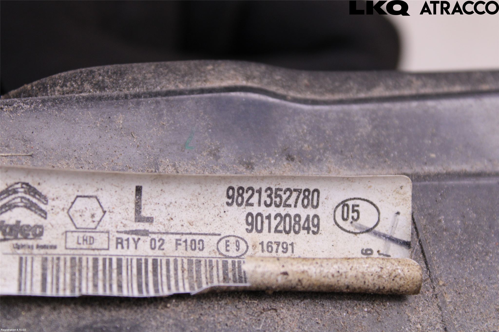 Citroen C4 CACTUS 14-20 Bakljus Lucka Vä