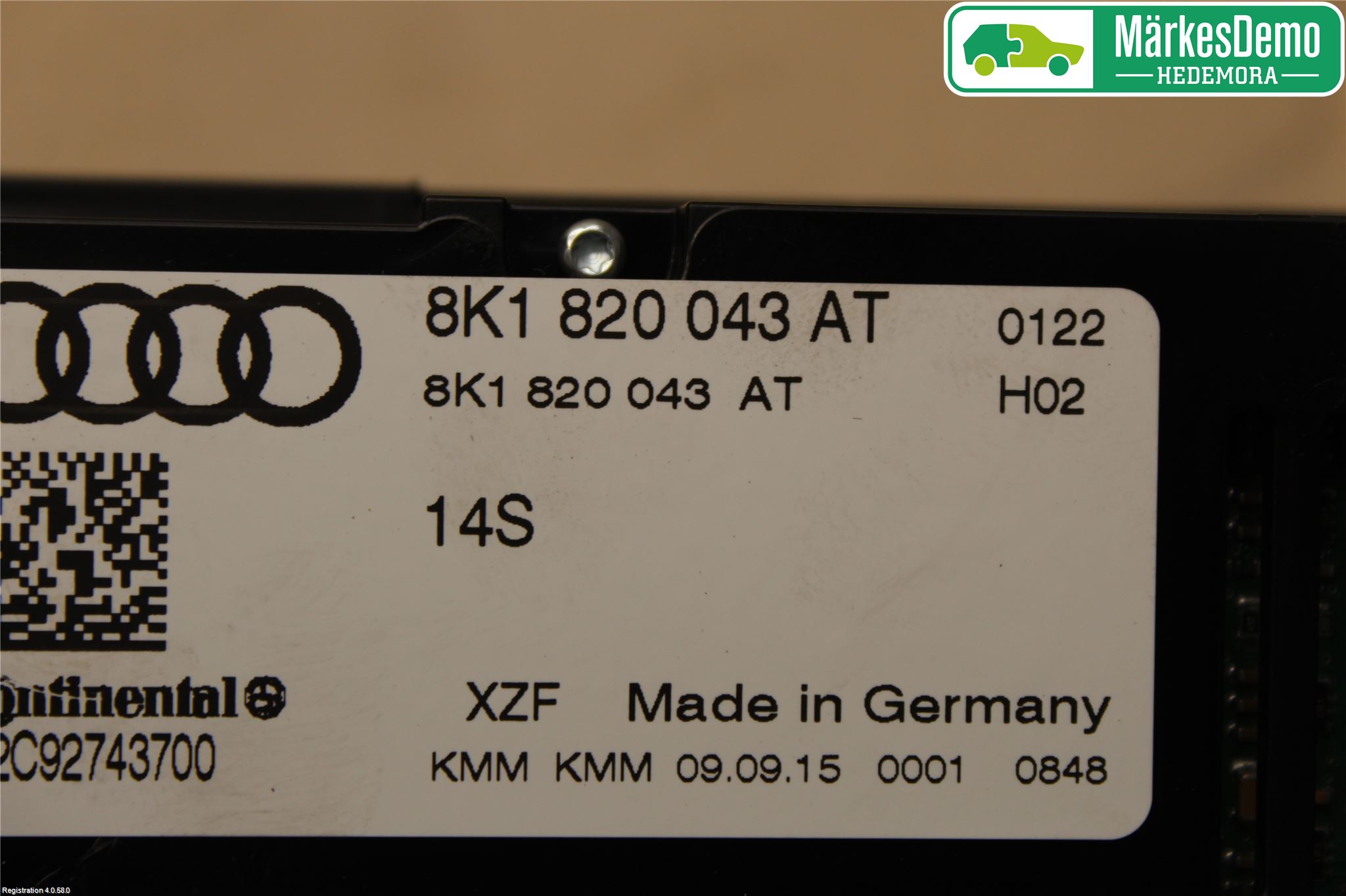 Audi A4 12-15 Ac Styrenhet Ac Manöveren