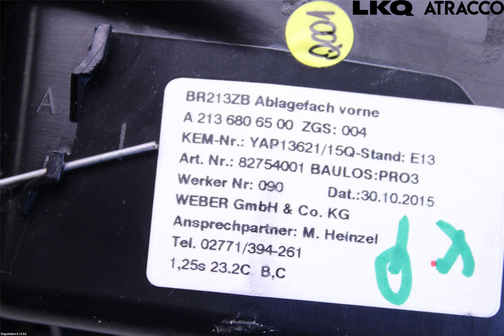 Mercedes-Benz MB E-KLASS (W213) 16-23 Instrumentkonsoll Mitt