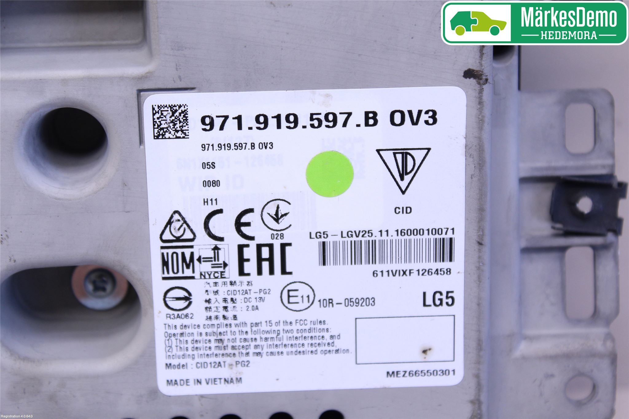 Porsche PANAMERA 09- Cd Radio - Multimediapanel