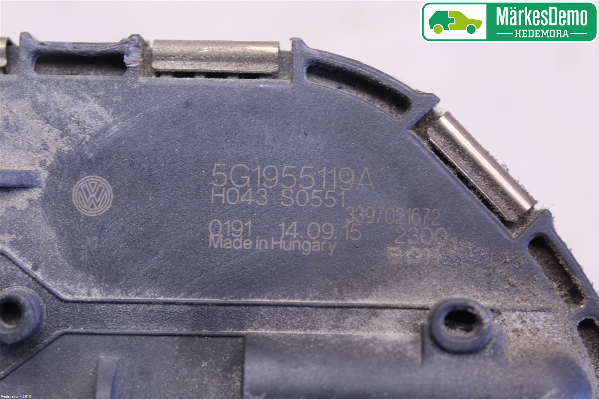 Volkswagen VW GOLF / E-GOLF VII 13-20 Torkarmotor Vindruta