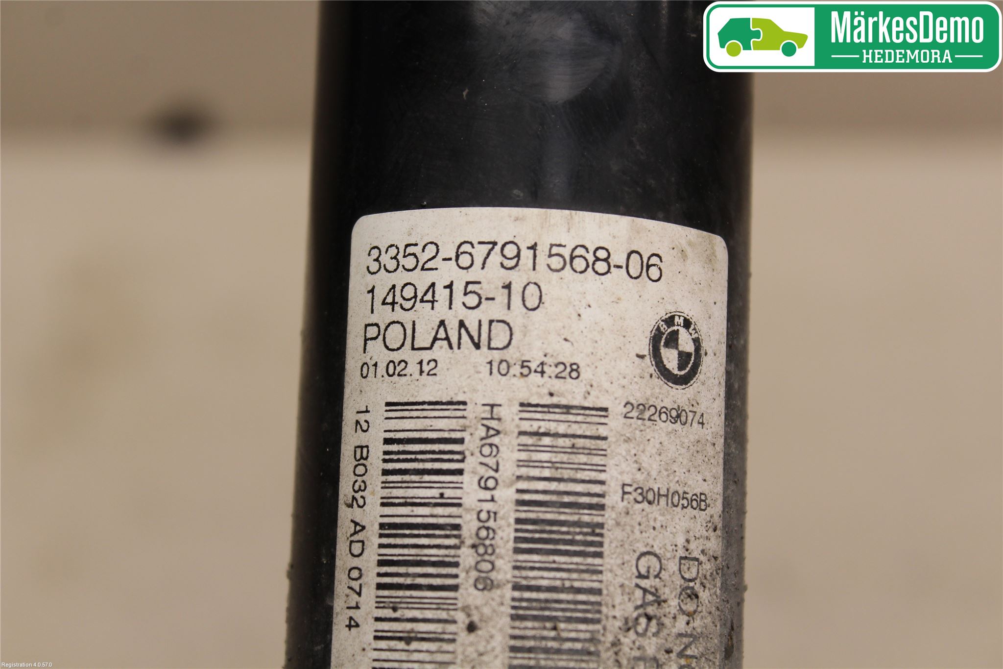 BMW 3 F30/F31/F80 12-19 Stötdämpare Bak