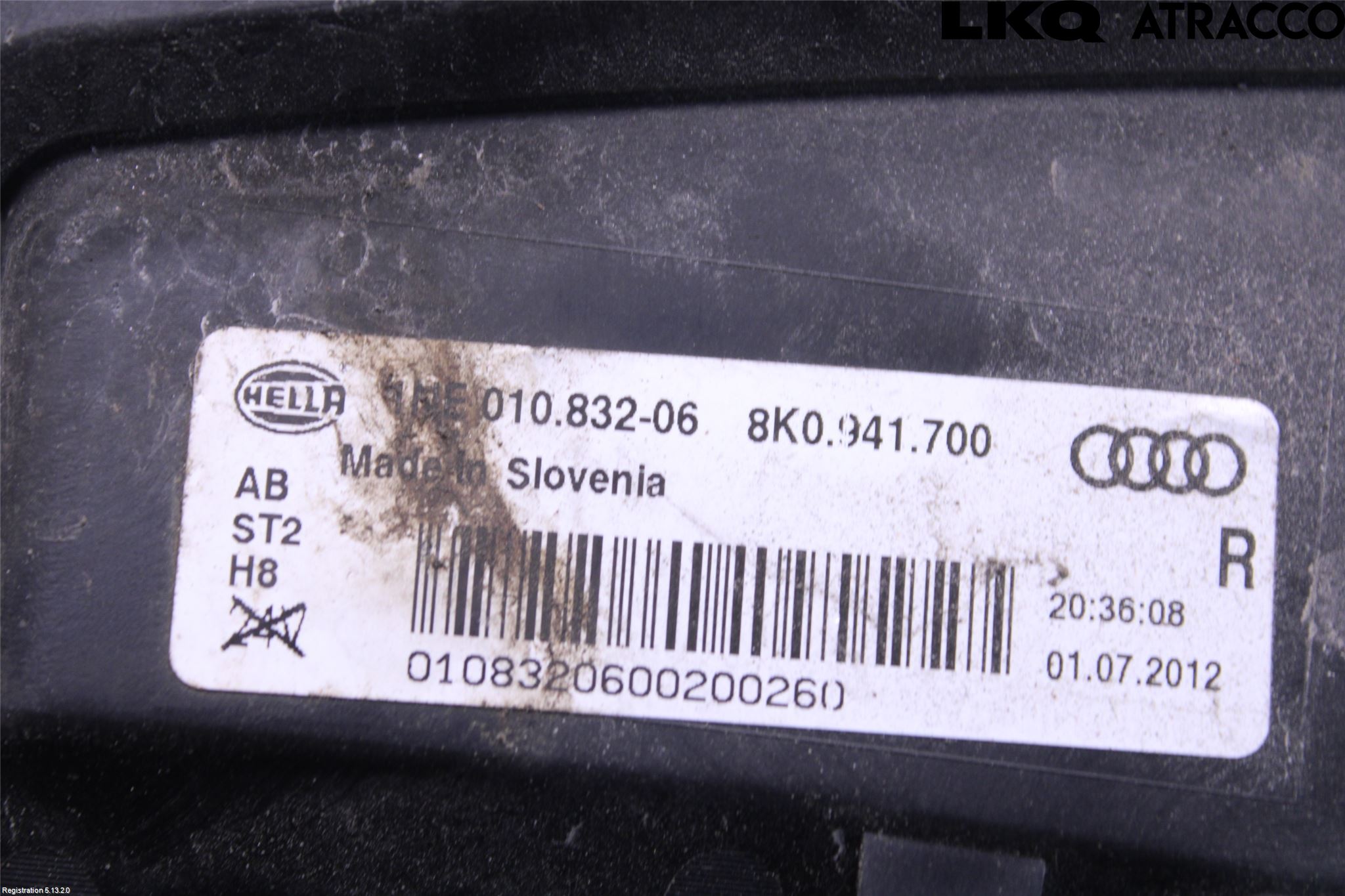 Audi A4 12-15 Dimljus-Varselljus Fram