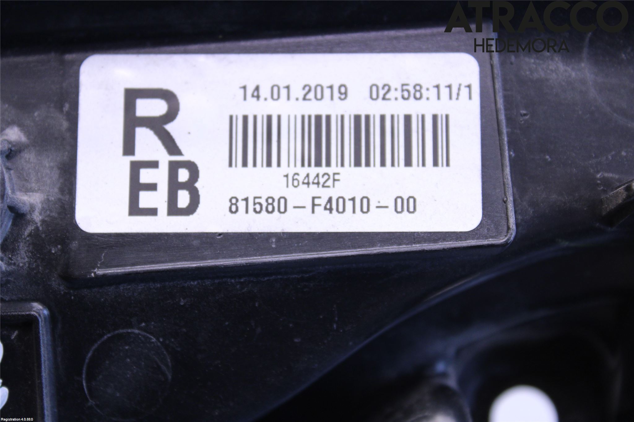 Toyota C-HR 16-23 Bakljus Lucka Hö