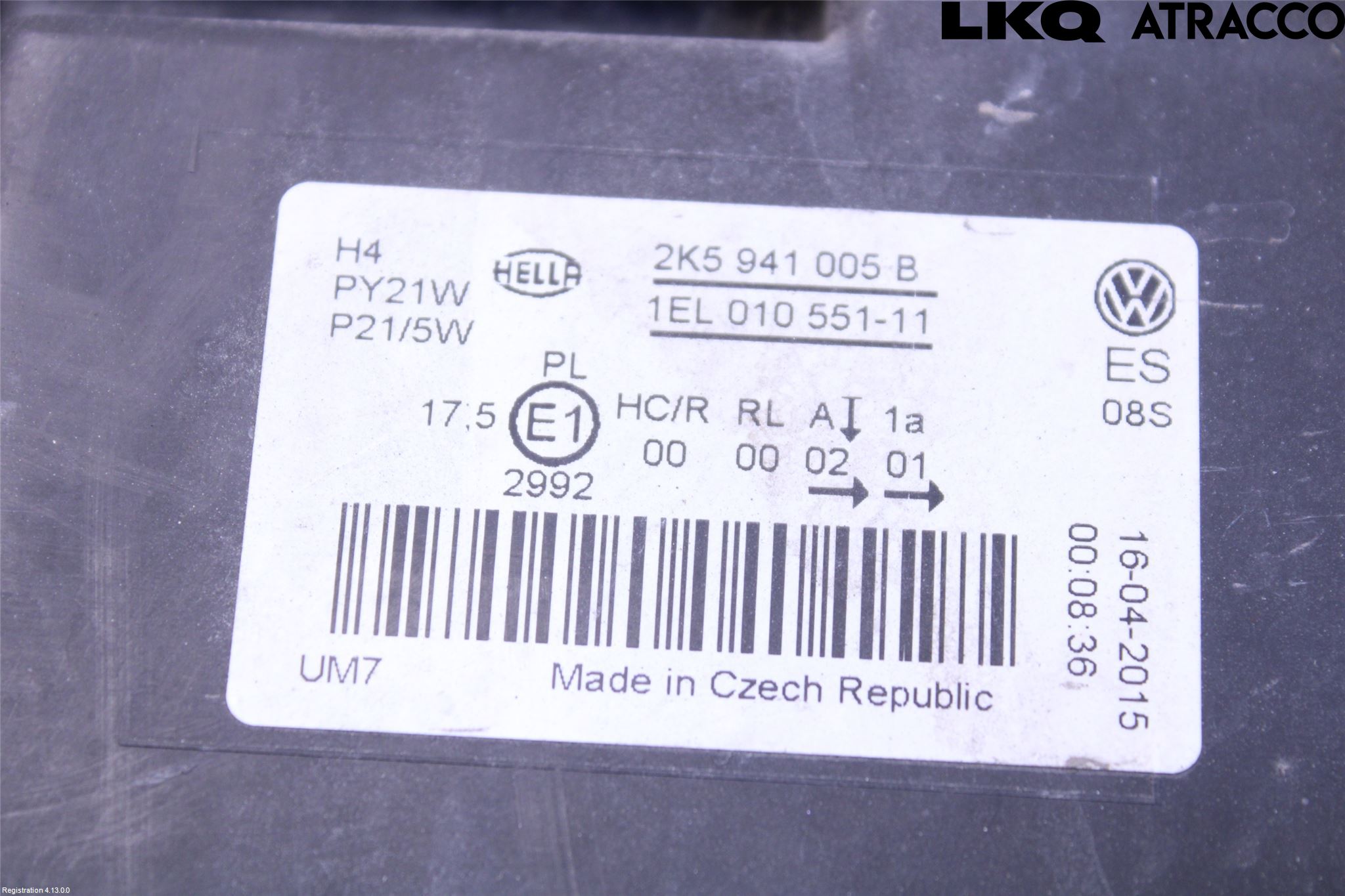 Volkswagen VW CADDY 11-15 Strålkastare Vänster