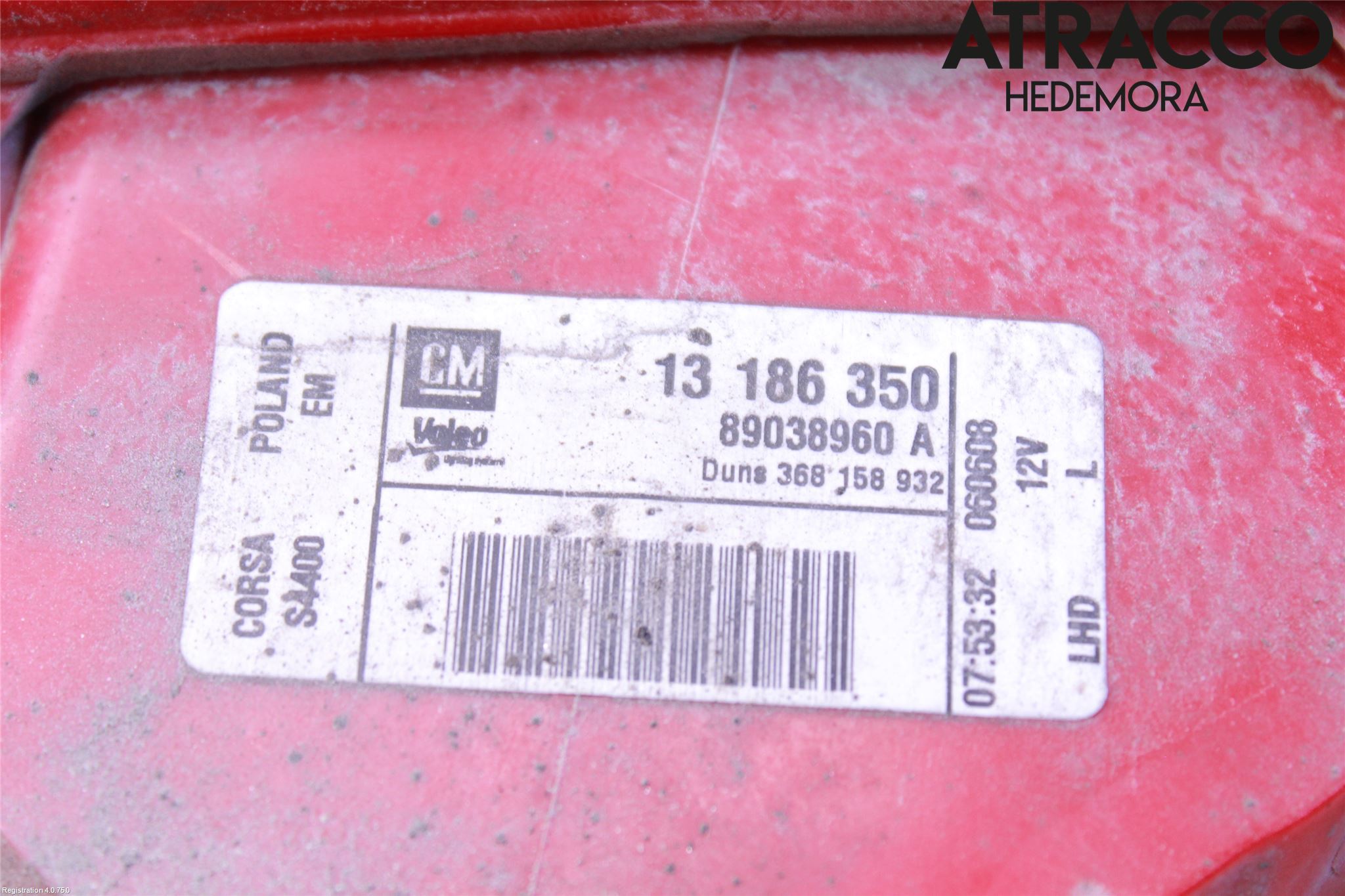 Opel CORSA D 07-14 Bakljus Vänster