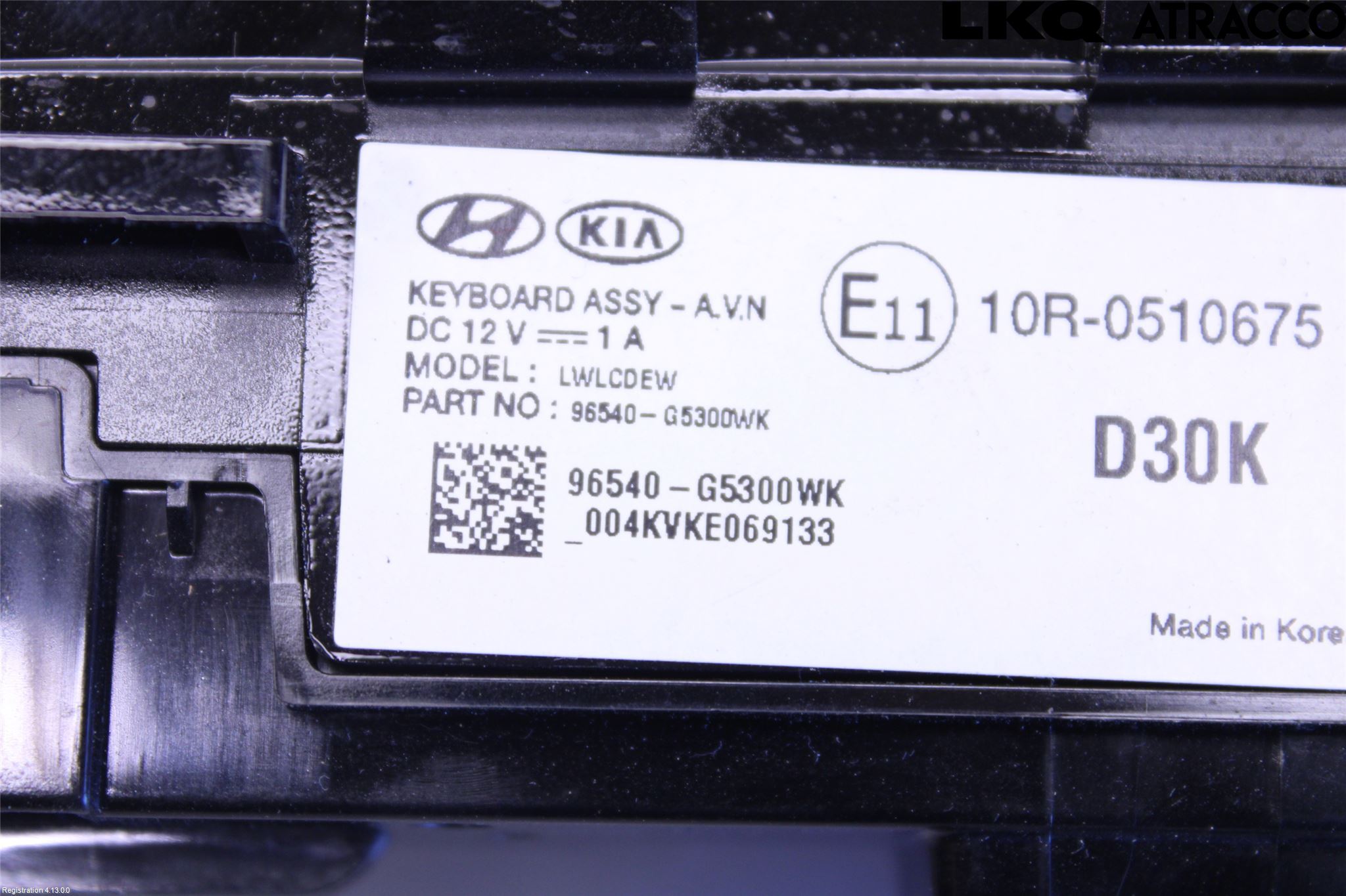 Kia NIRO (DE) 17-22 Cd Radio - Multimediapanel