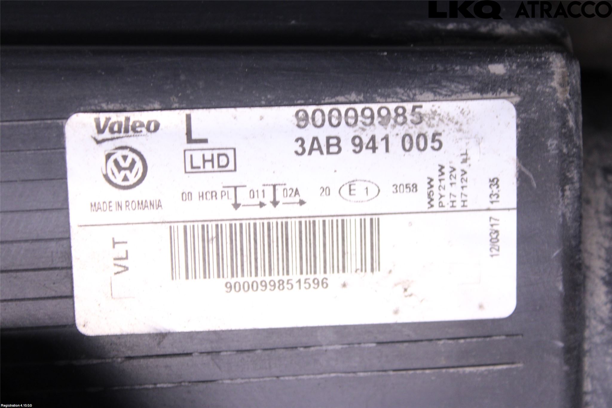Volkswagen VW PASSAT 11-14 Strålkastare Vänster
